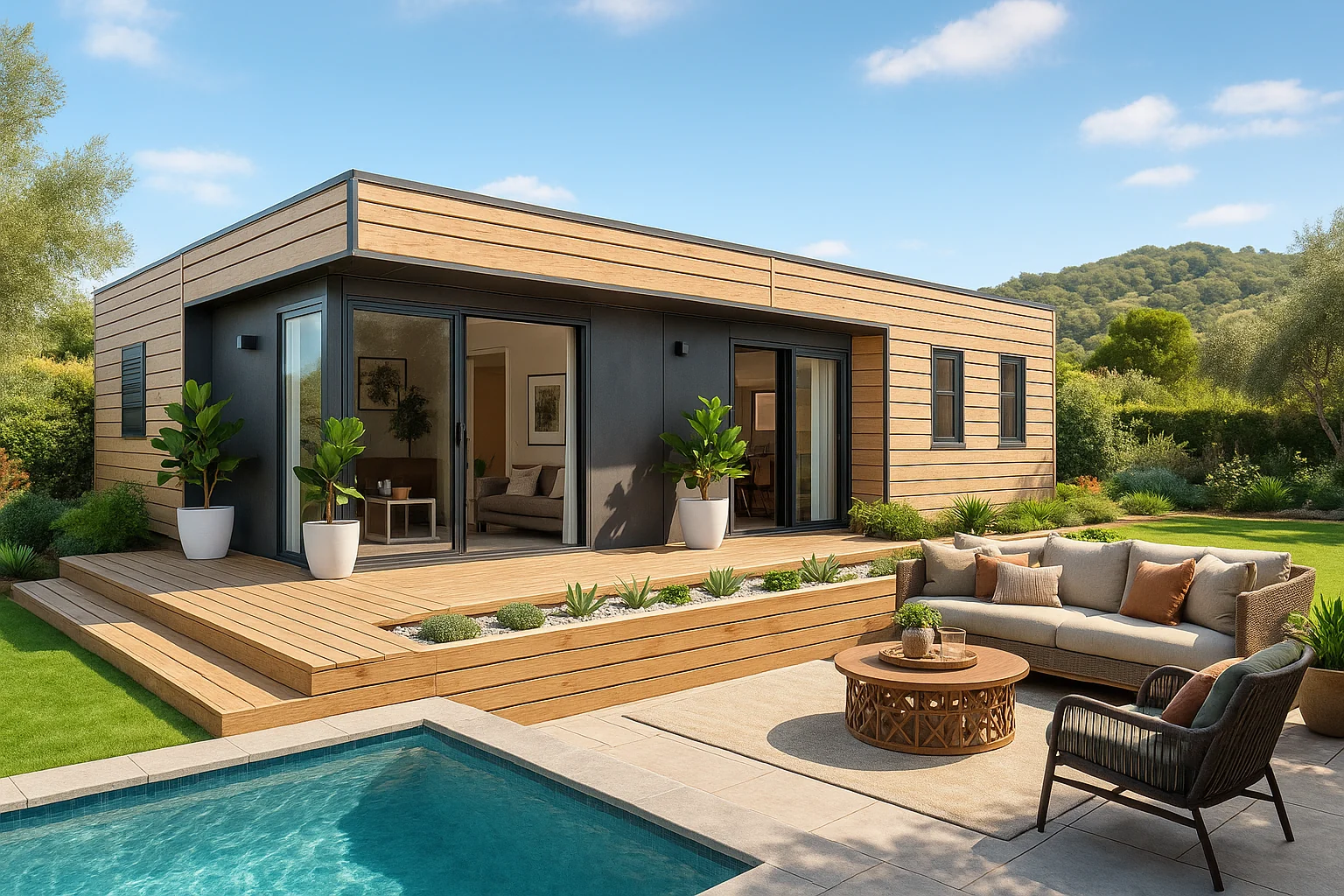 Casa prefabricada modelo Alabama 3D de 81 m²
