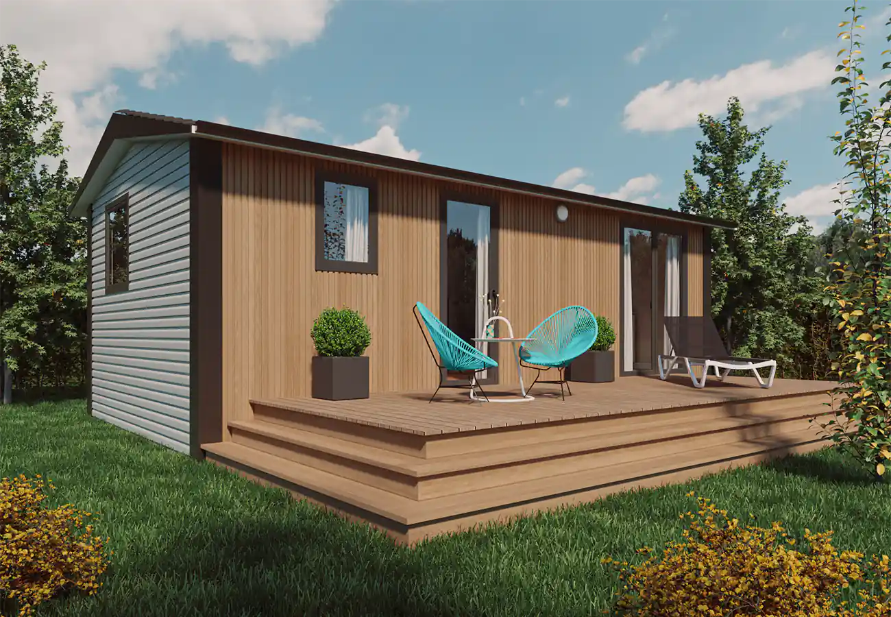 Casa prefabricada modelo Bora Bora 766 de 30.64 m²