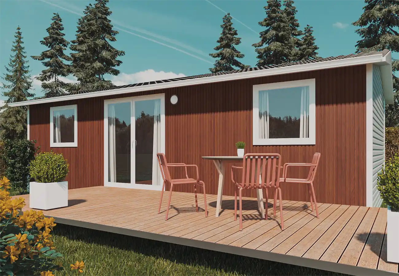 Casa prefabricada modelo Bora Bora Double 863 de 34.52 m²