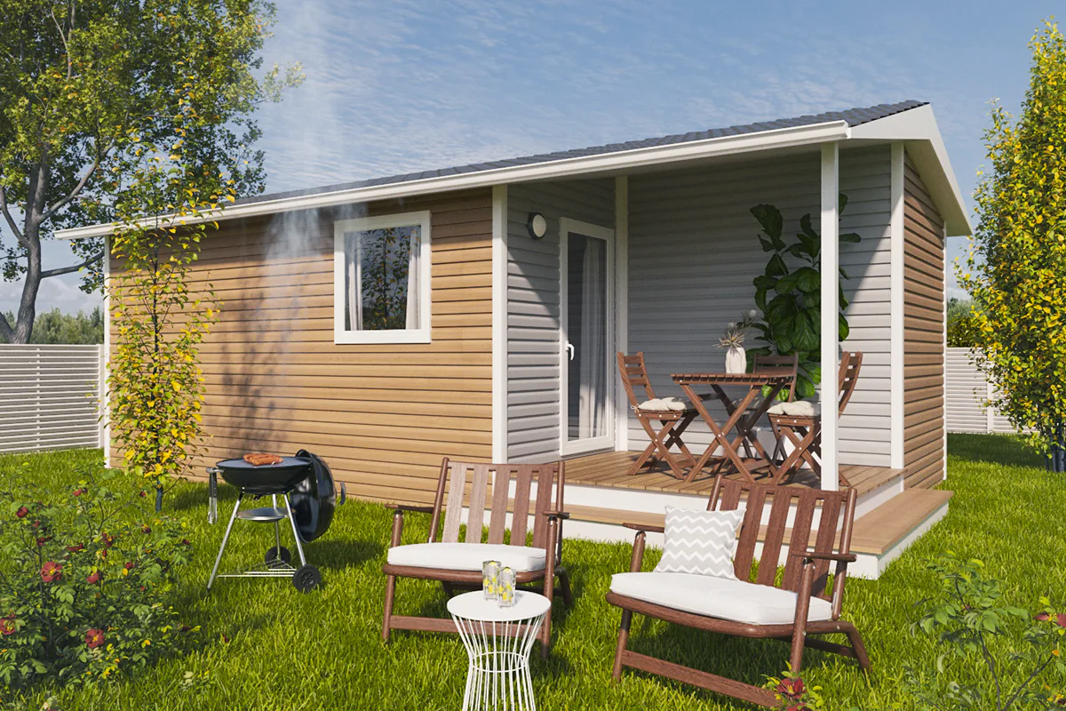 Casa prefabricada modelo Bora Bora Sunset 766 de 30.64 m²