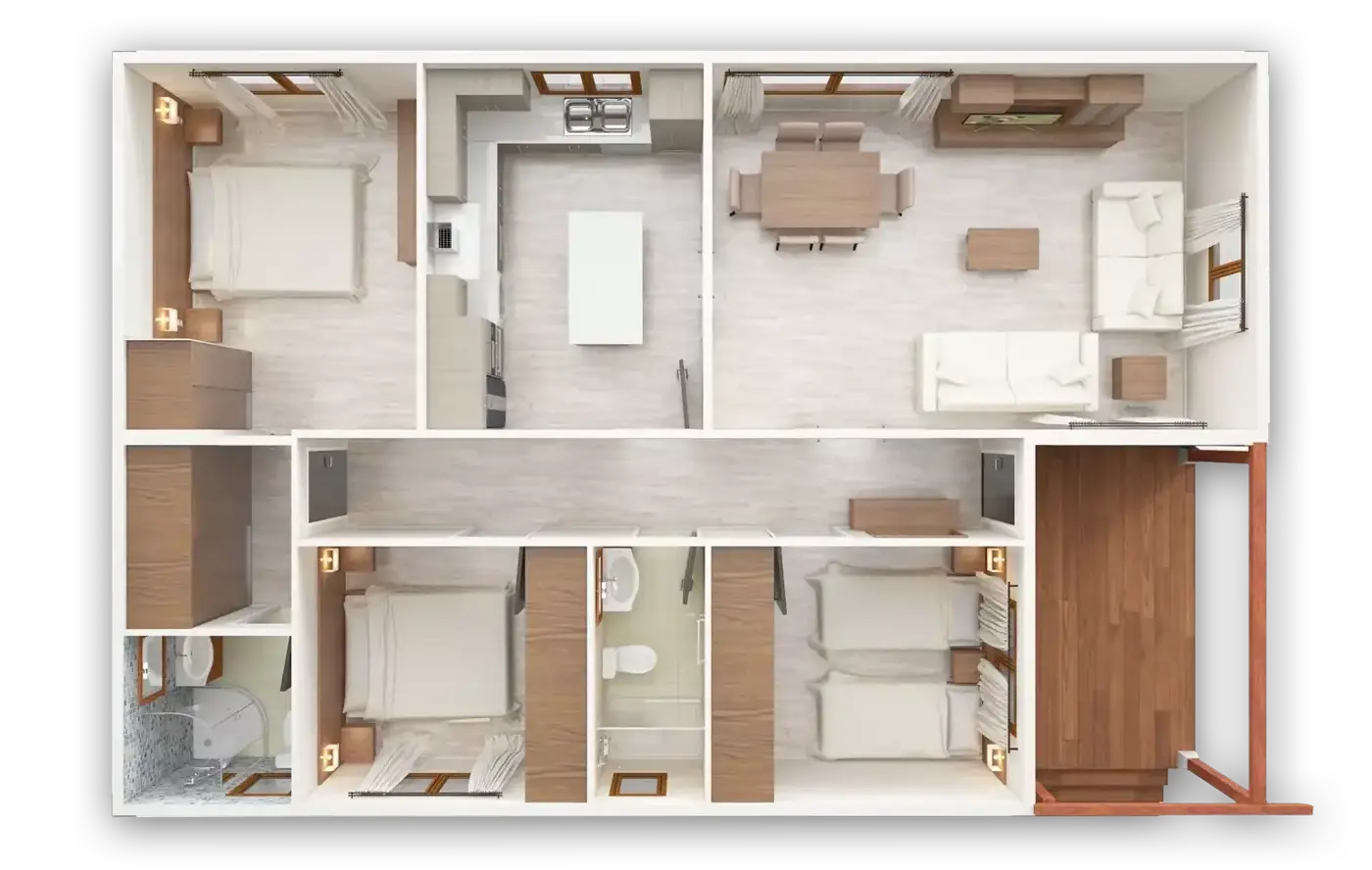 Casa prefabricada modelo Picos de Europa de 106 m²