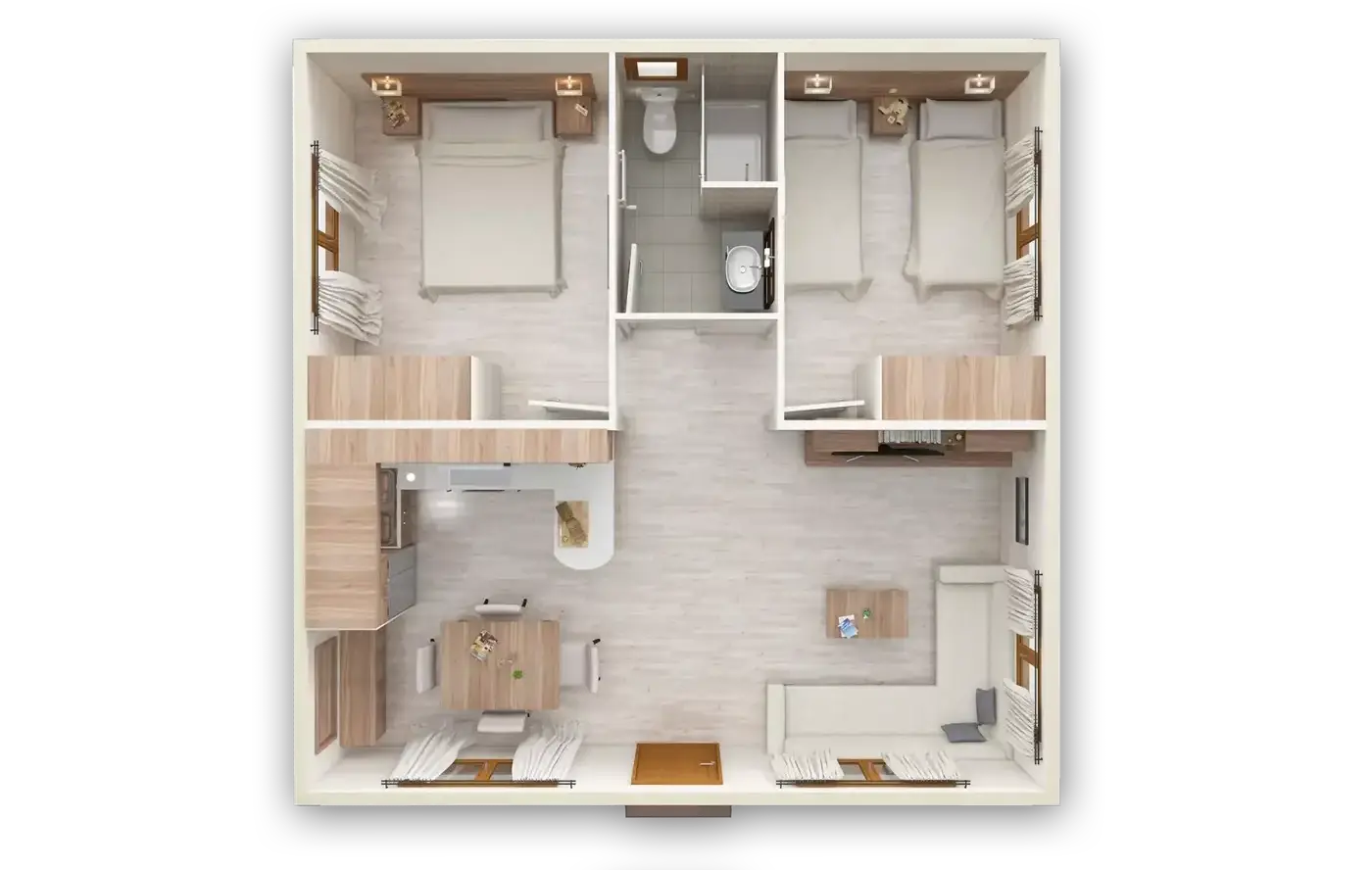 Casa prefabricada modelo Sierra de Atapuerca de 53 m²