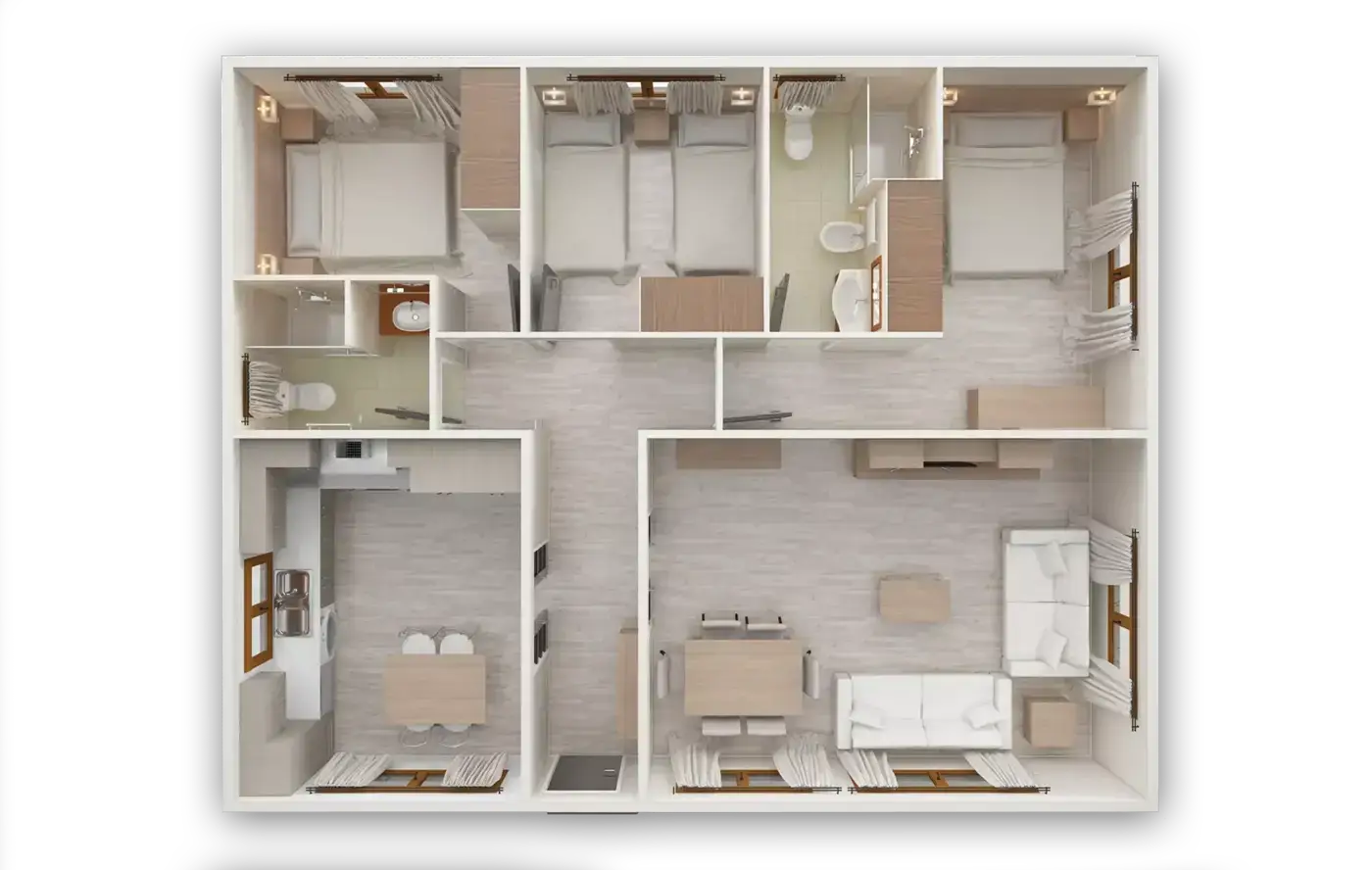 Casa prefabricada modelo Sierra de Gredos de 86 m²