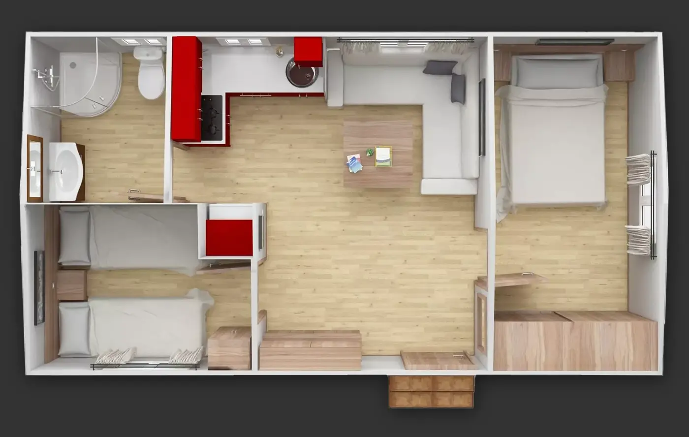 Casa prefabricada modelo Bardenas de 38 m²