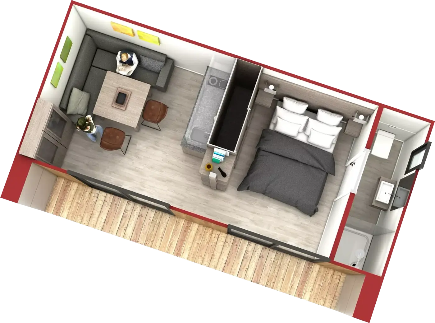 Casa prefabricada modelo Mod A/1 de 32 m²