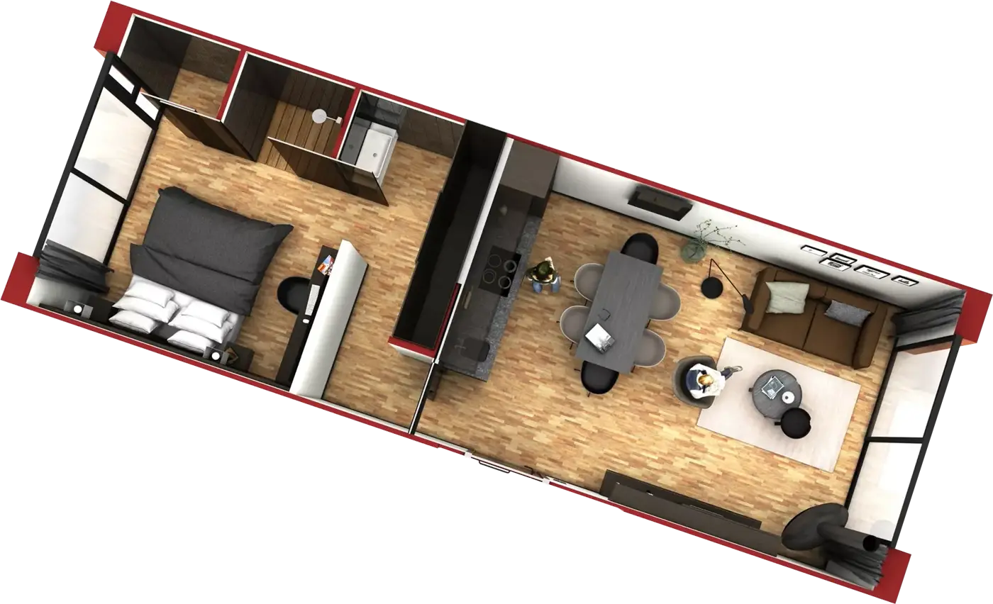 Casa prefabricada modelo Mod B/1 de 50 m²