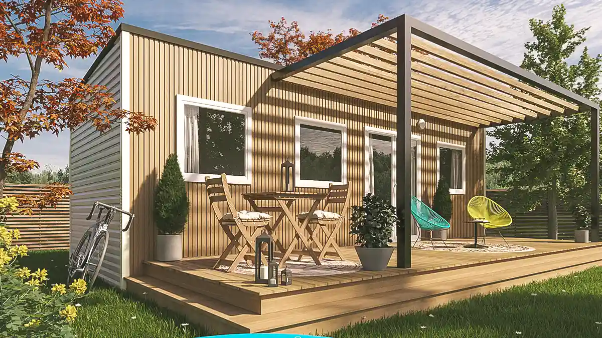 Casa prefabricada modelo Fidji 800 de 24.4 m²