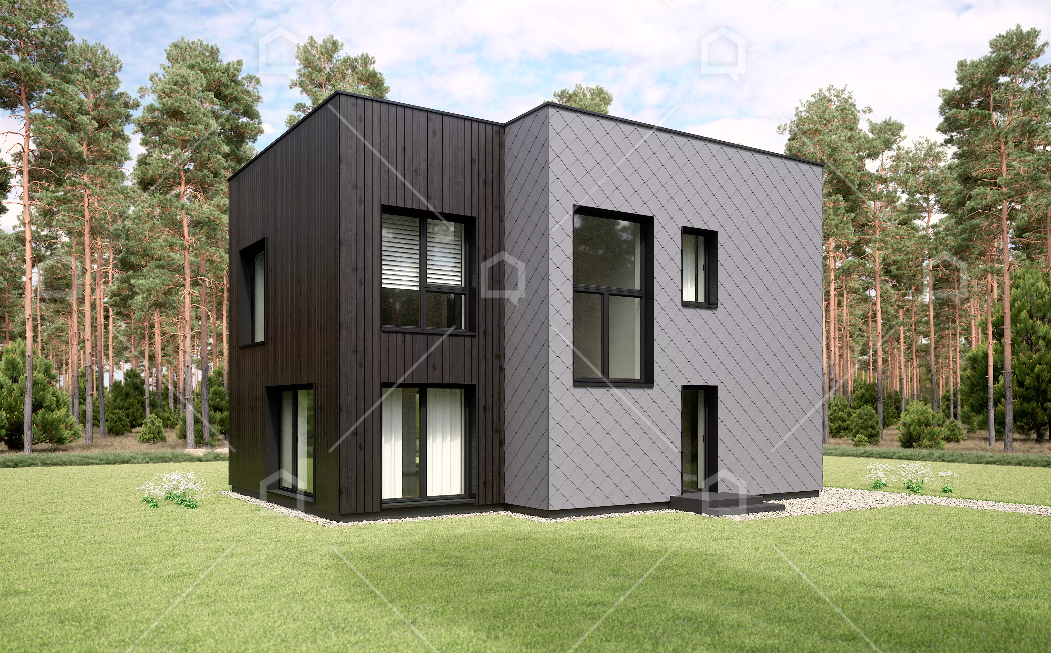 Casa prefabricada modelo Aidos de 92.3 m²