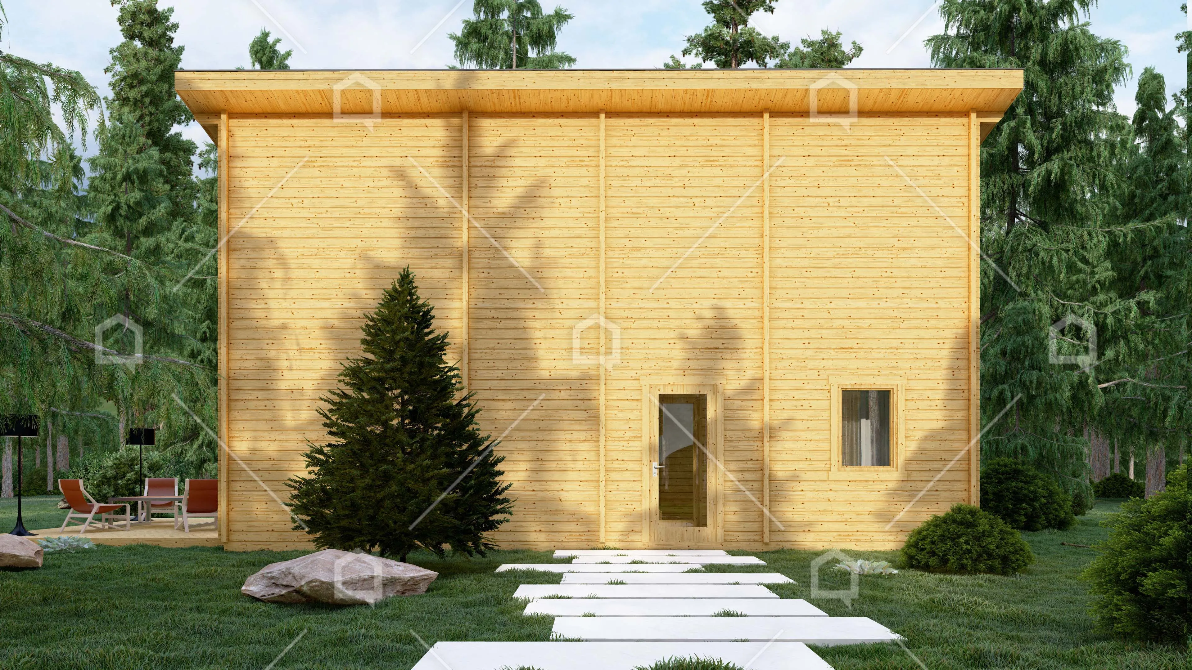 Casa prefabricada modelo Casa de madera Alto de 91.7 m²