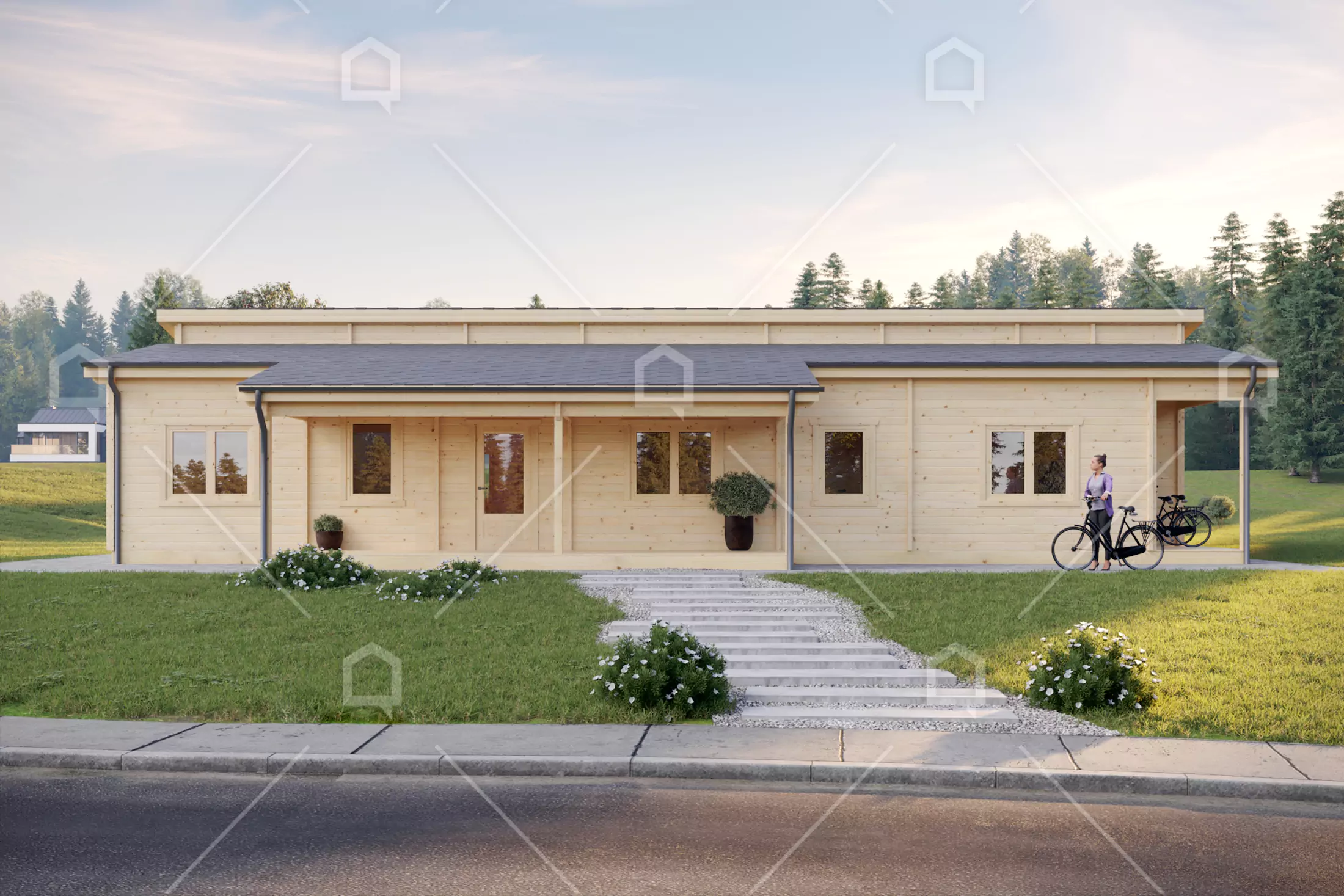 Casa prefabricada modelo Casa de madera Amazon de 195.3 m²