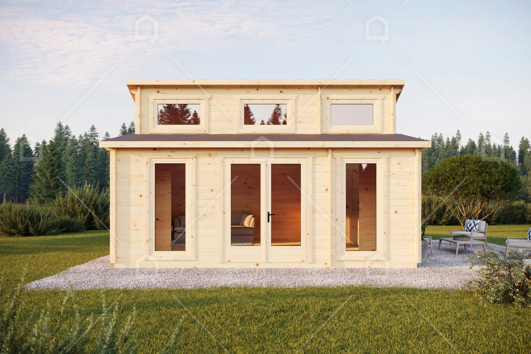 Casa prefabricada modelo Casa de madera Bora de 33 m²