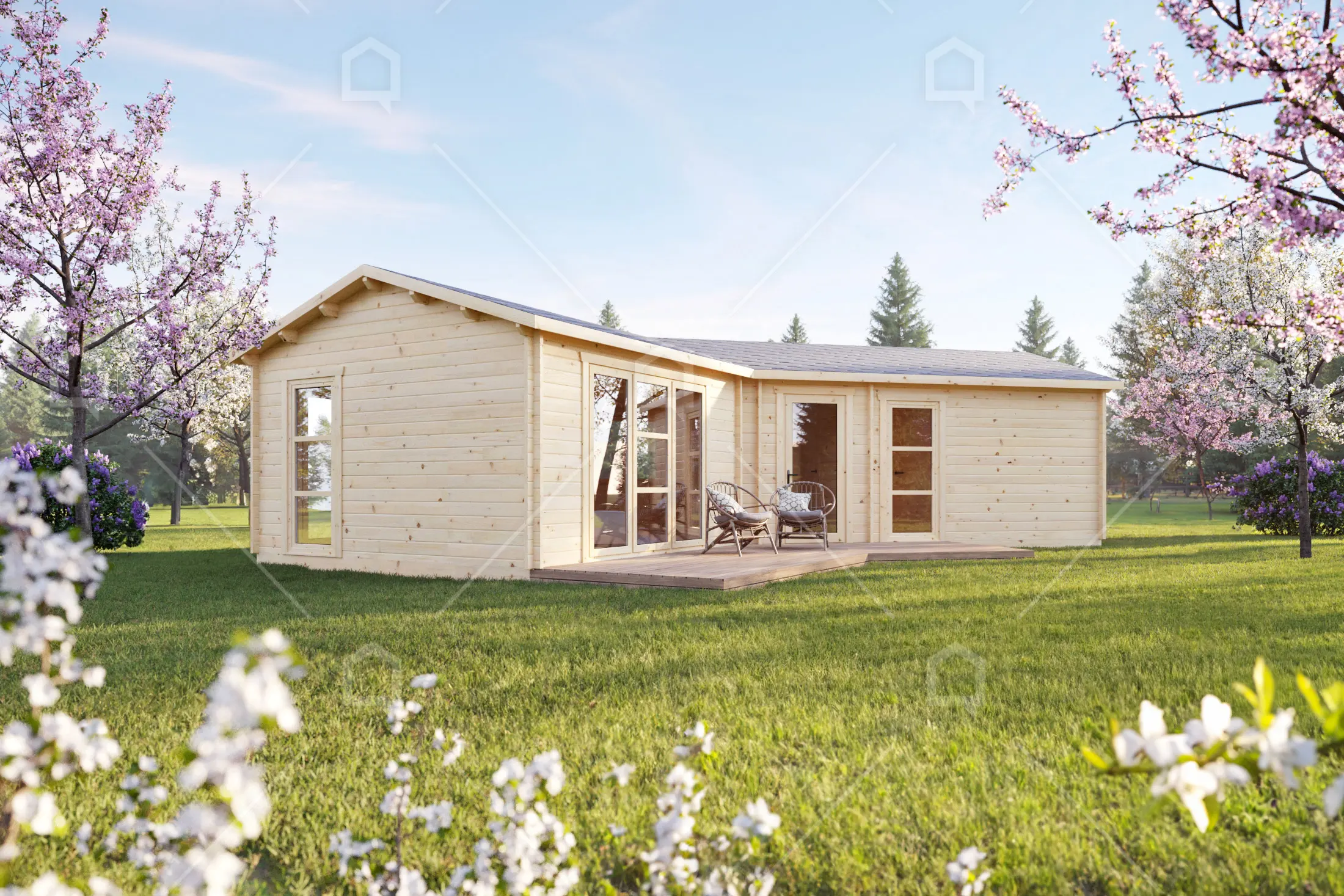 Casa prefabricada modelo Casa de madera Volta de 68.4 m²