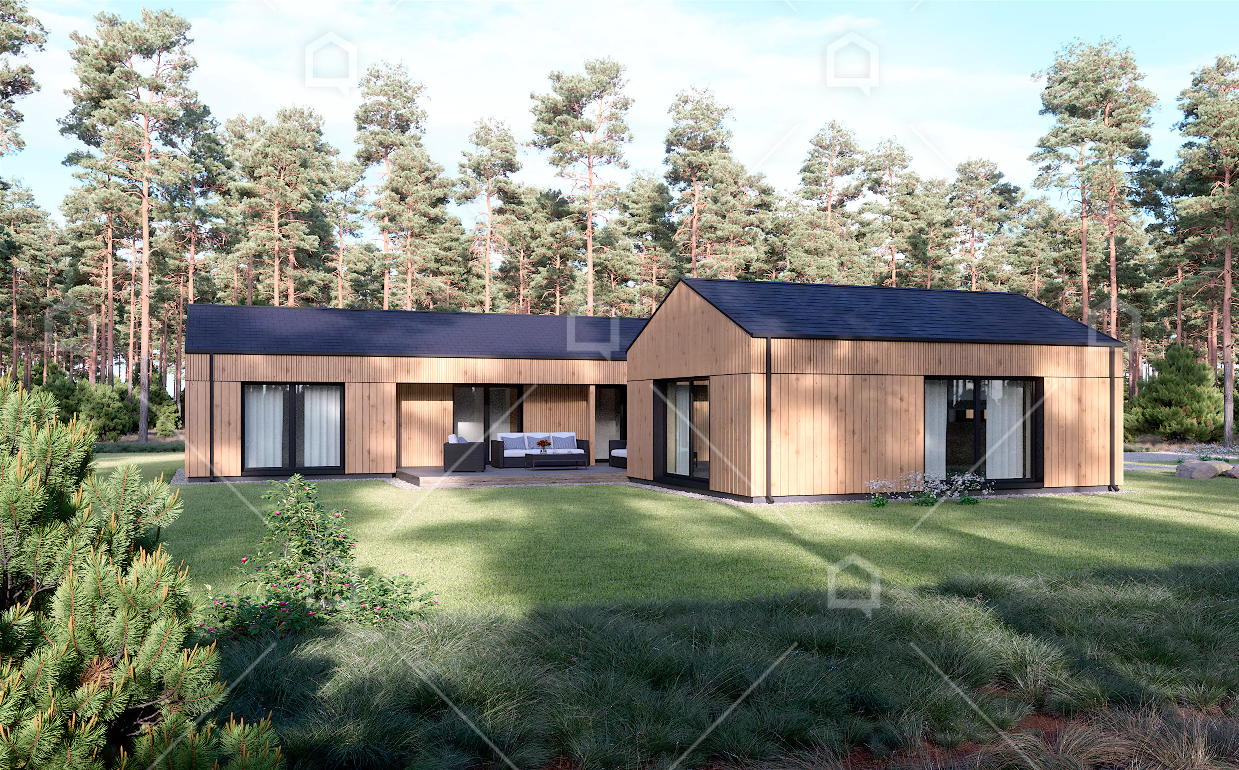 Casa prefabricada modelo Dione de 208.8 m²