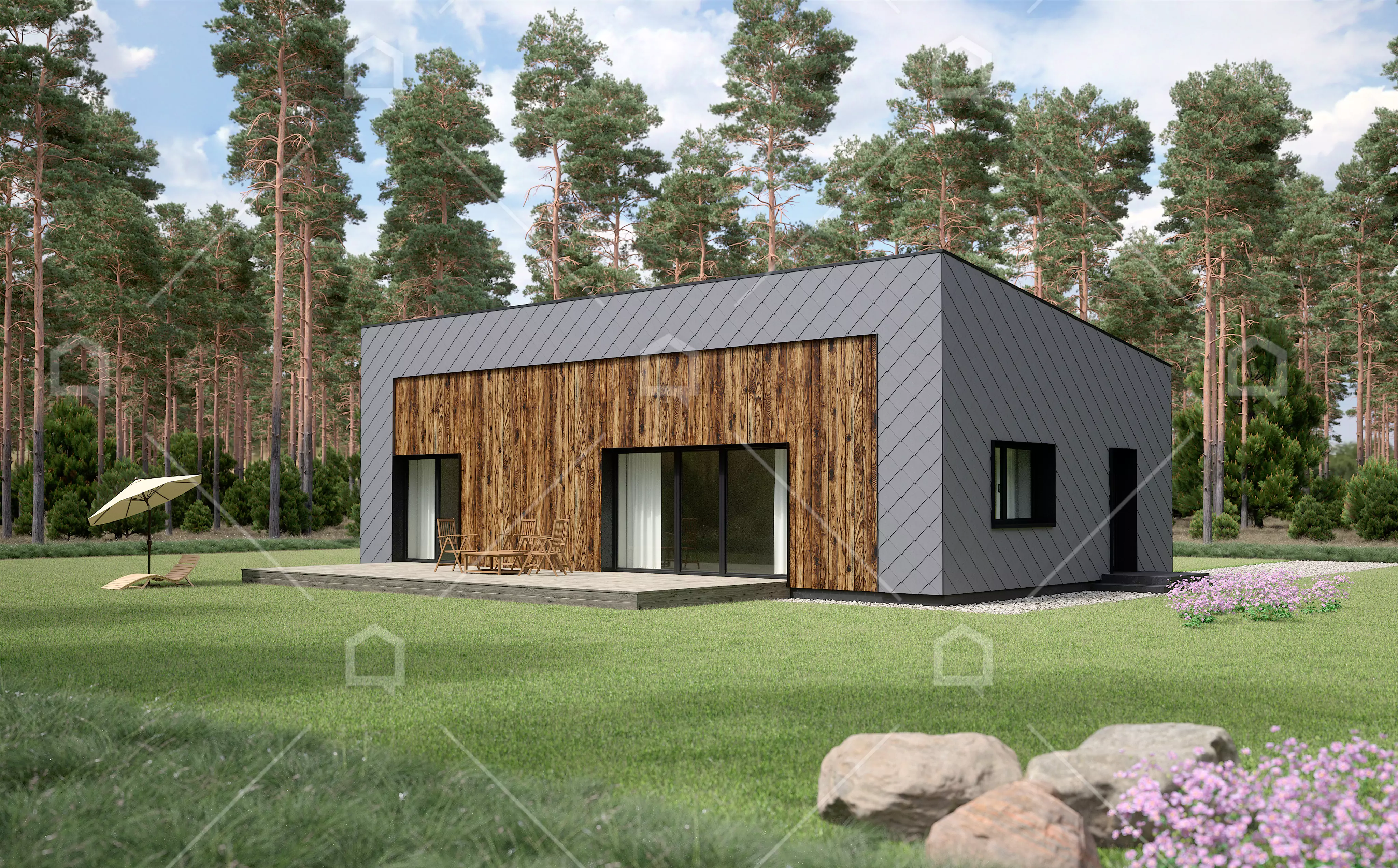 Casa prefabricada modelo Elara de 109.8 m²