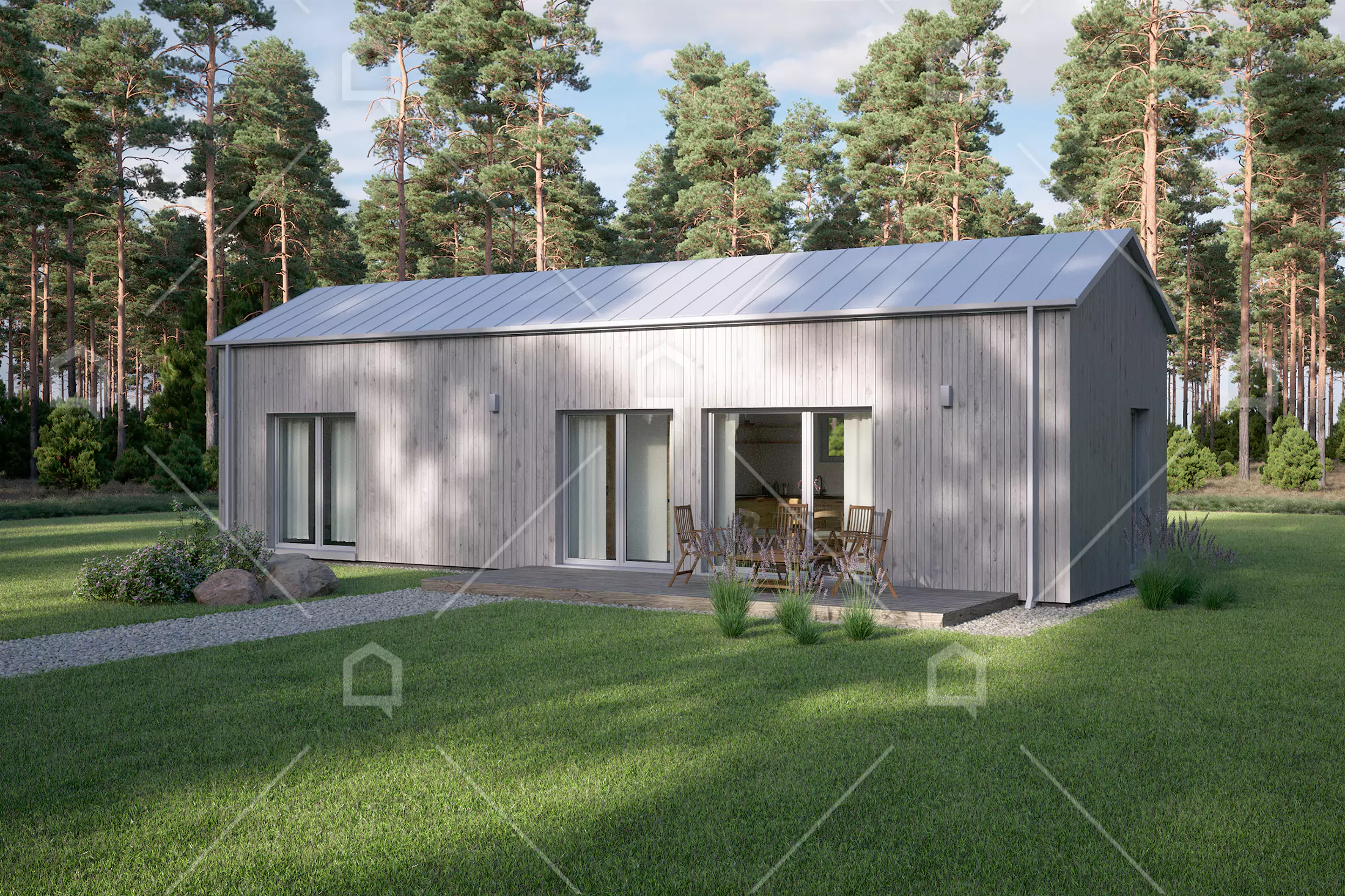 Casa prefabricada modelo FREJA de 63.4 m²