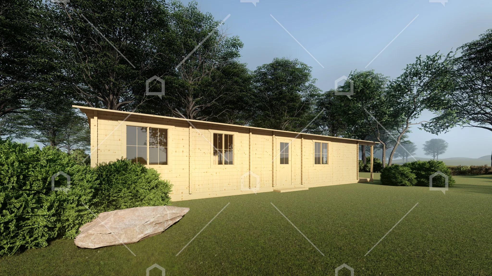 Casa prefabricada modelo Casa de madera Gilbert de 84.1 m²