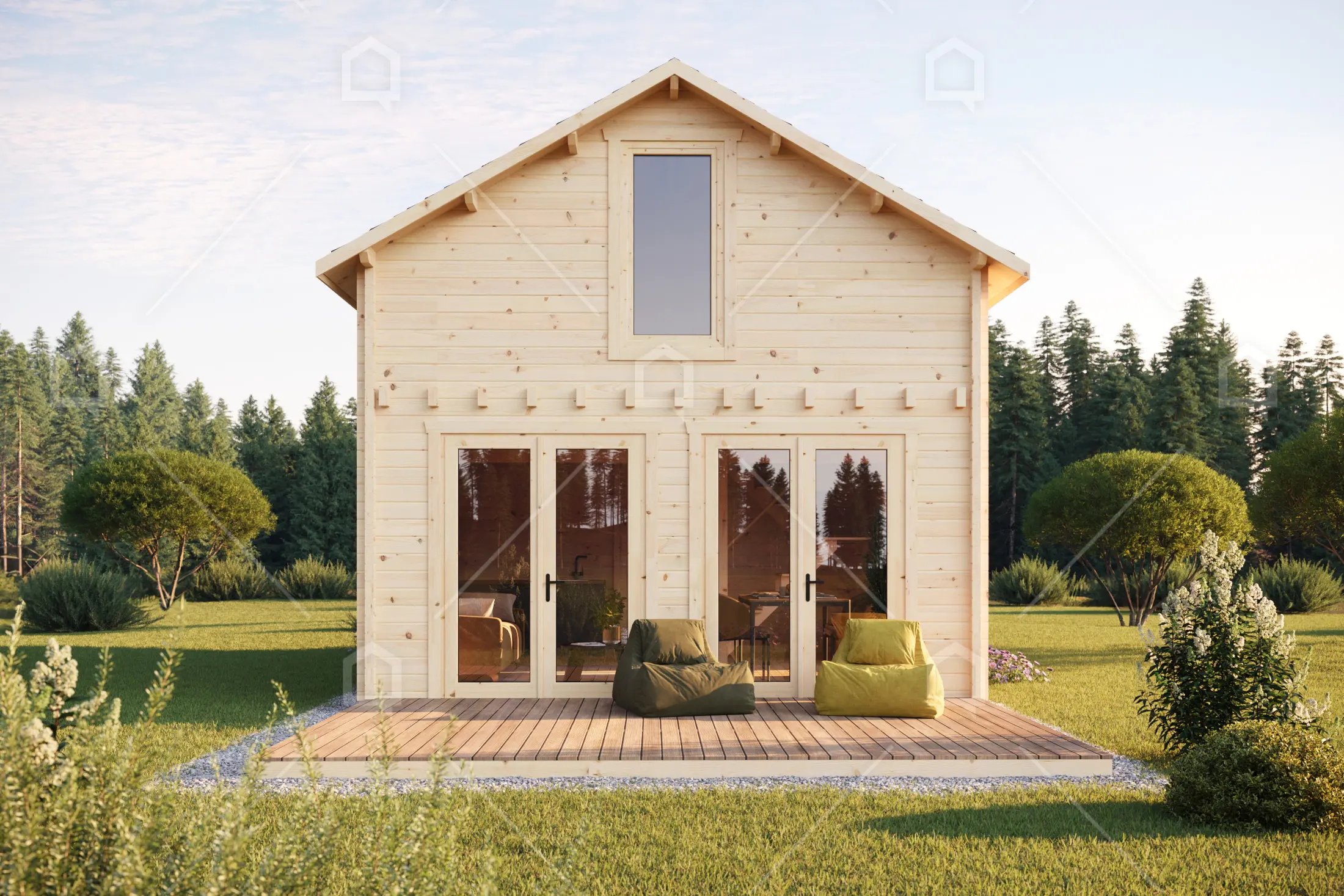 Casa prefabricada modelo Casa de madera Helsinki de 59.7 m²