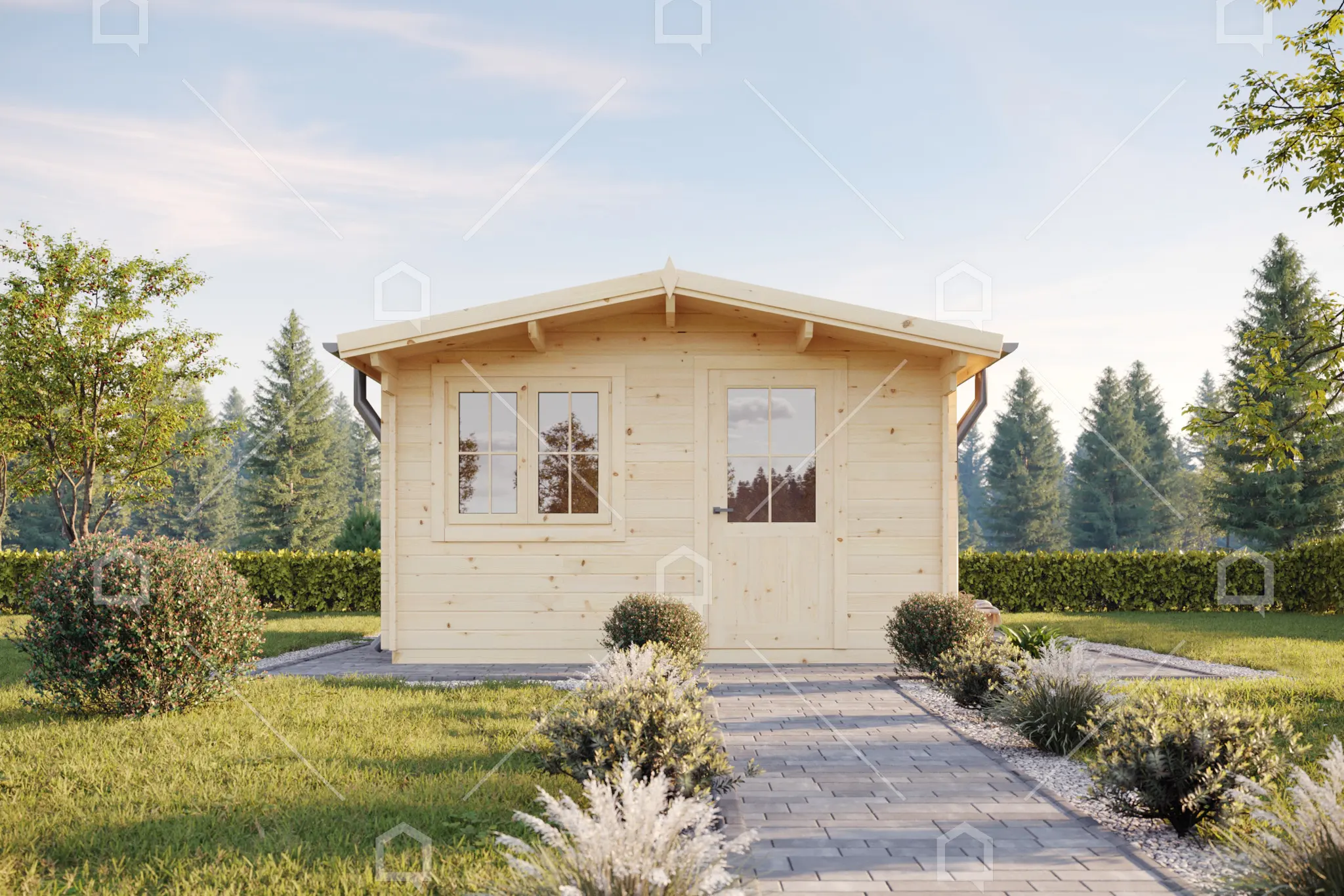 Casa prefabricada modelo Mini casa de madera Honesty 4x4 de 16 m²