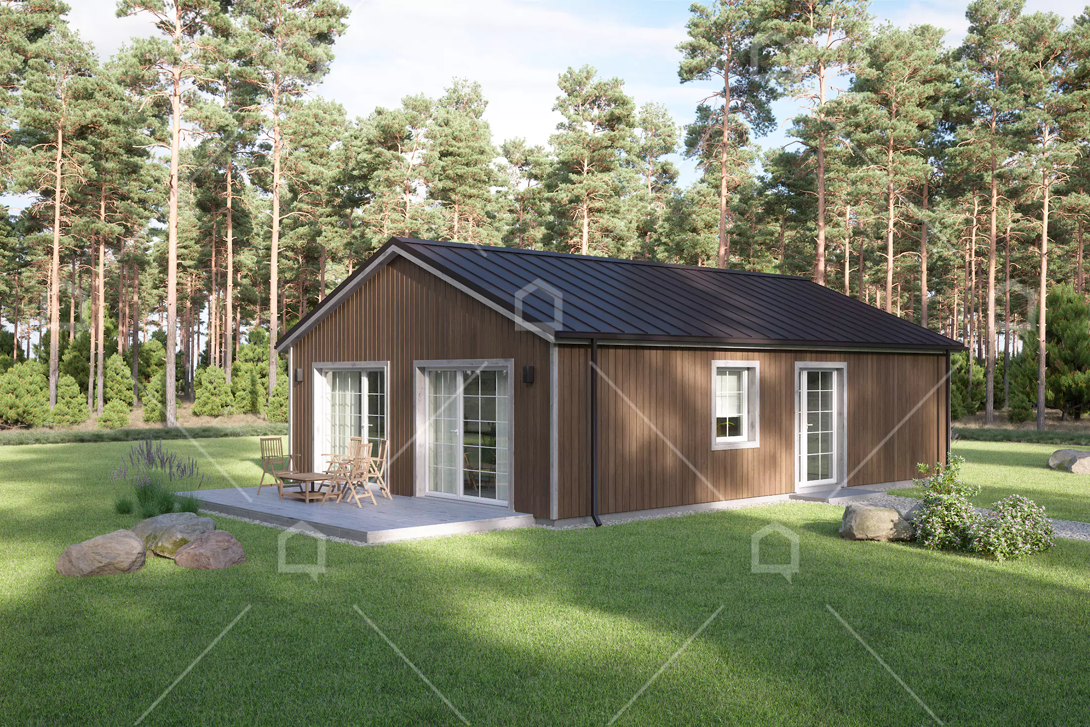 Casa prefabricada modelo Jago de 95.8 m²