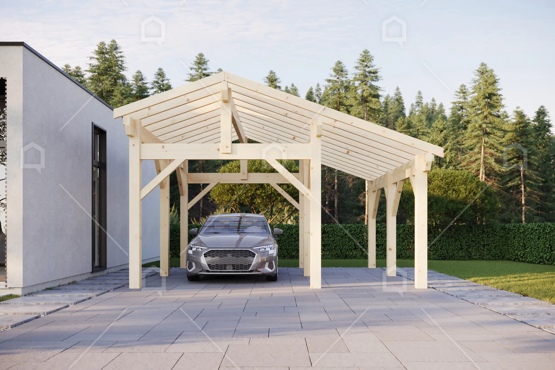 Casa prefabricada modelo Cobertizo de madera Kilimanjaro de 30 m²