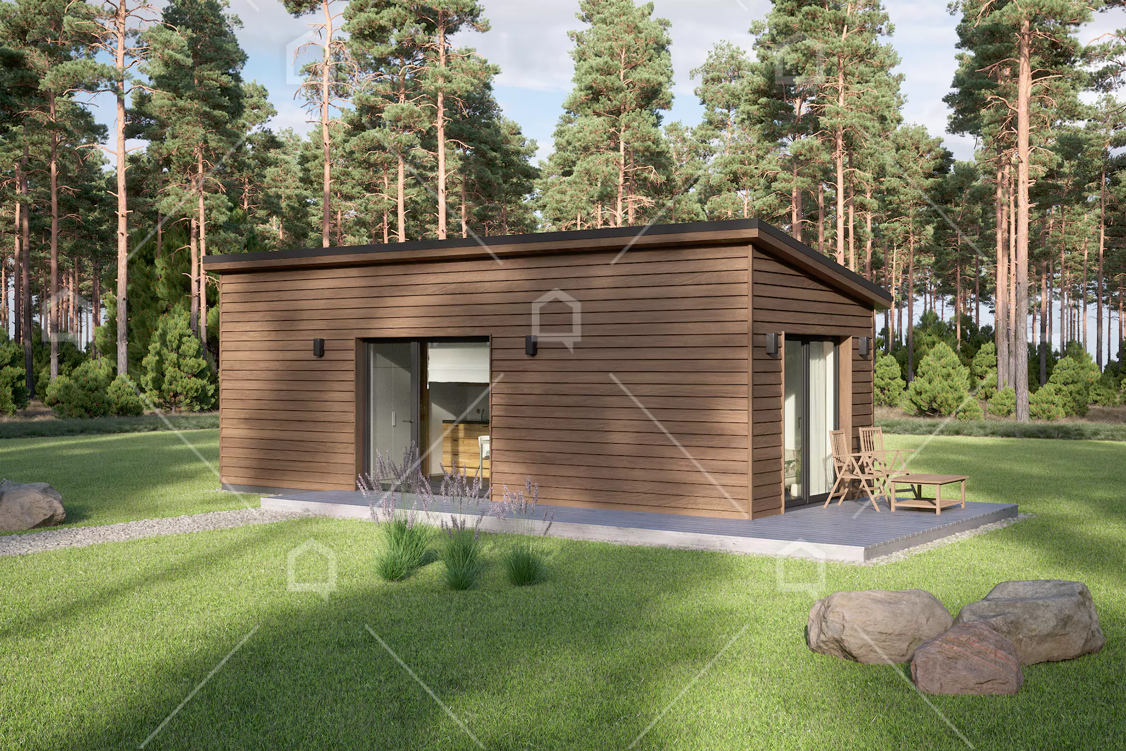 Casa prefabricada modelo Kimiko de 38.5 m²