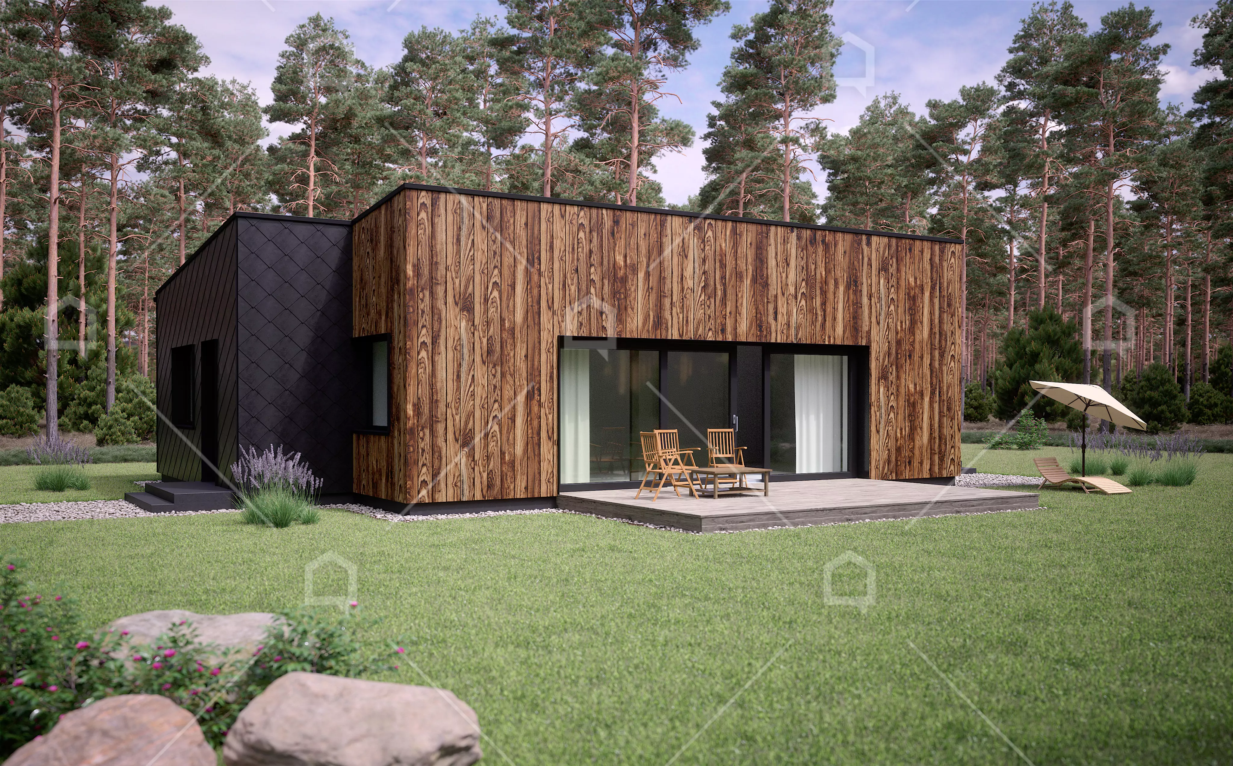 Casa prefabricada modelo Kore de 106.3 m²
