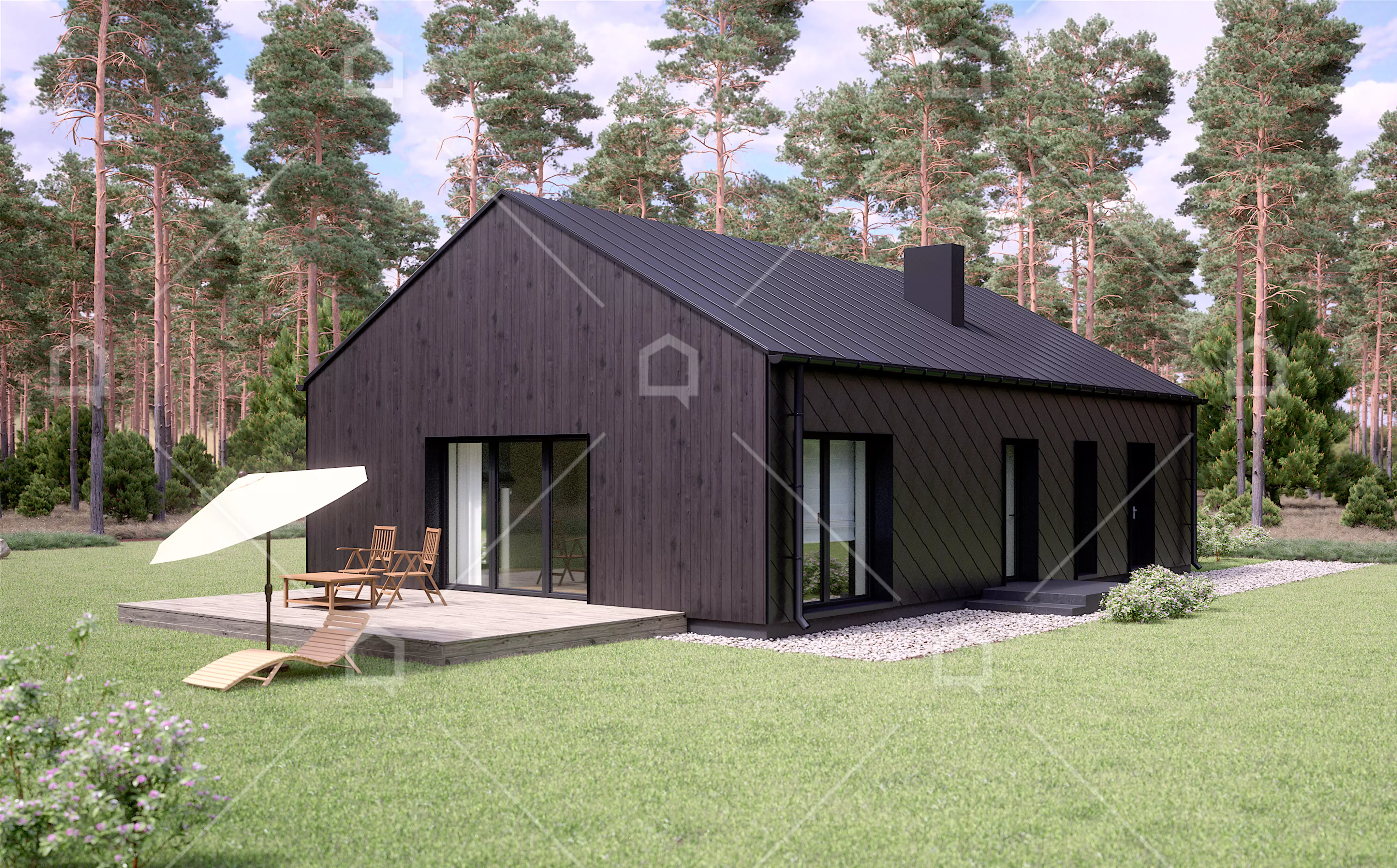 Casa prefabricada modelo Leda de 106.6 m²