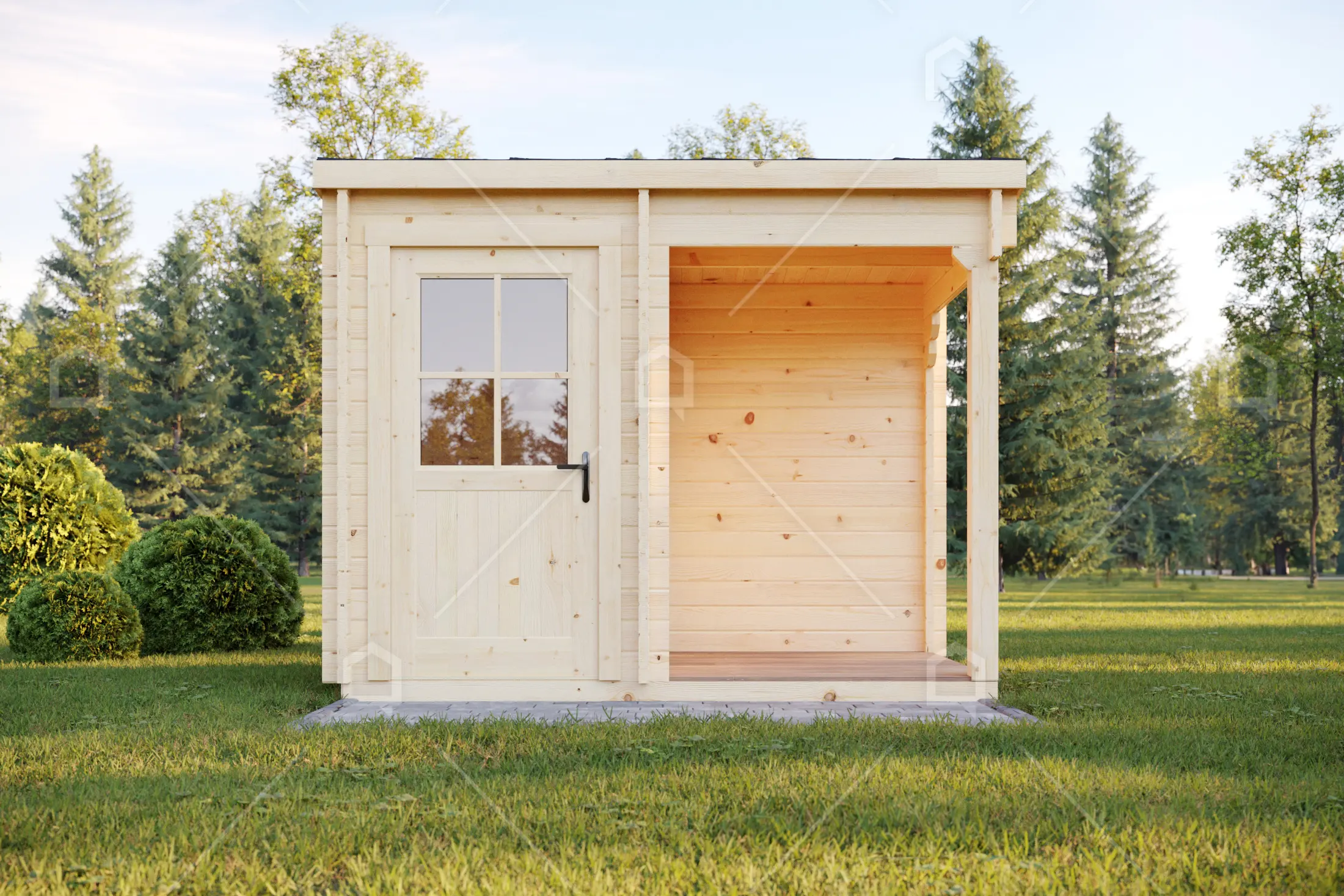 Casa prefabricada modelo Pérgola de madera Leiden de 6 m²