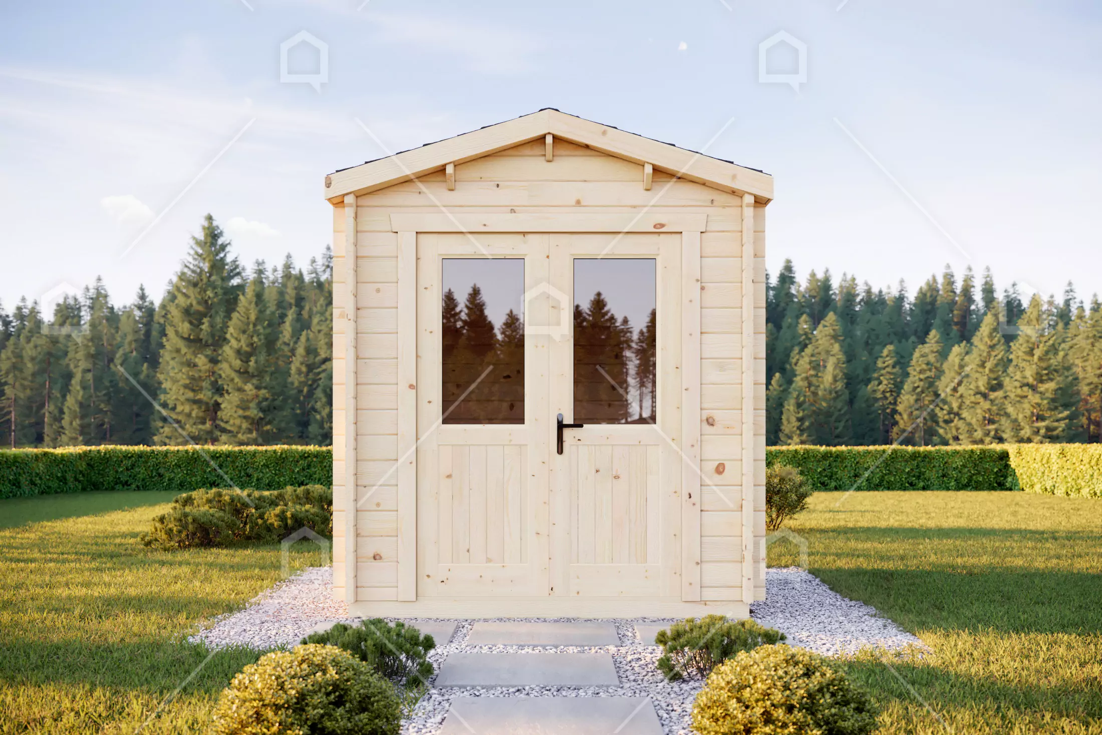 Casa prefabricada modelo Mini casa de madera Marigold de 5.3 m²