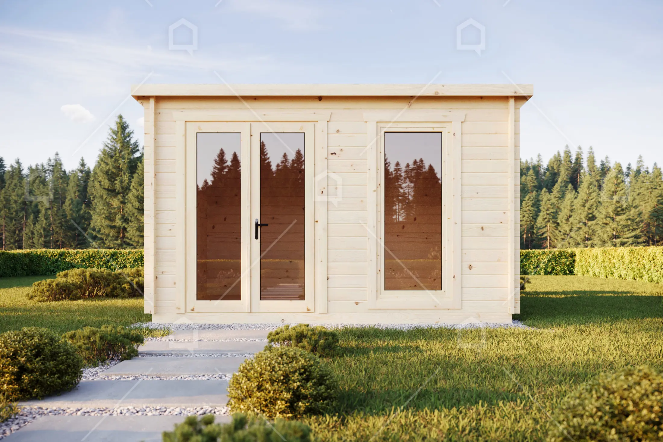 Casa prefabricada modelo Mini casa de madera Norton de 10.2 m²