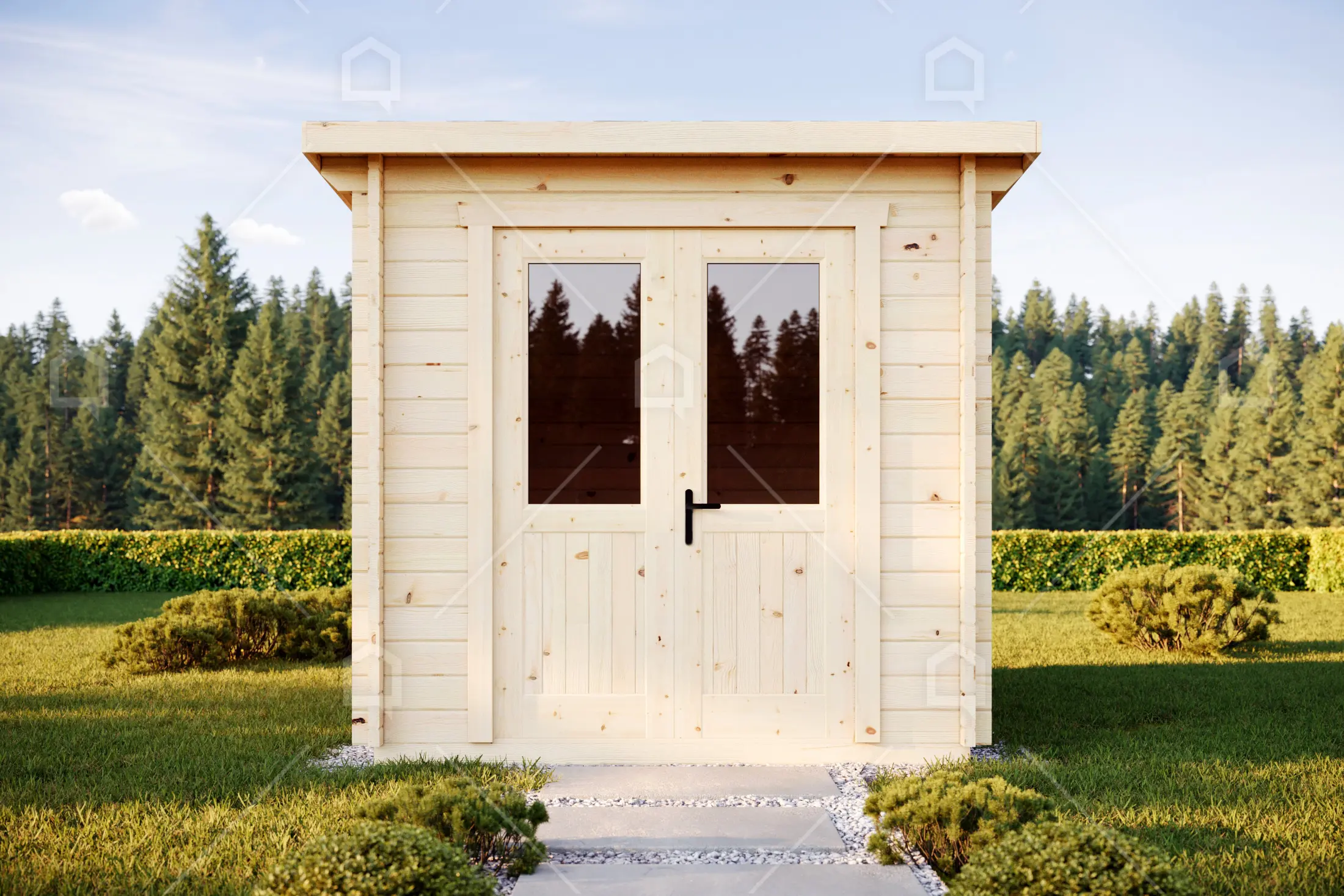 Casa prefabricada modelo Mini casa de madera Poppy de 6.8 m²