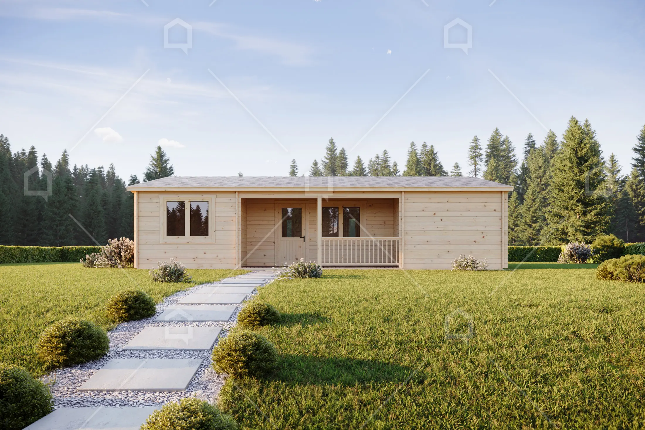 Casa prefabricada modelo Casa de madera Riga de 83.5 m²