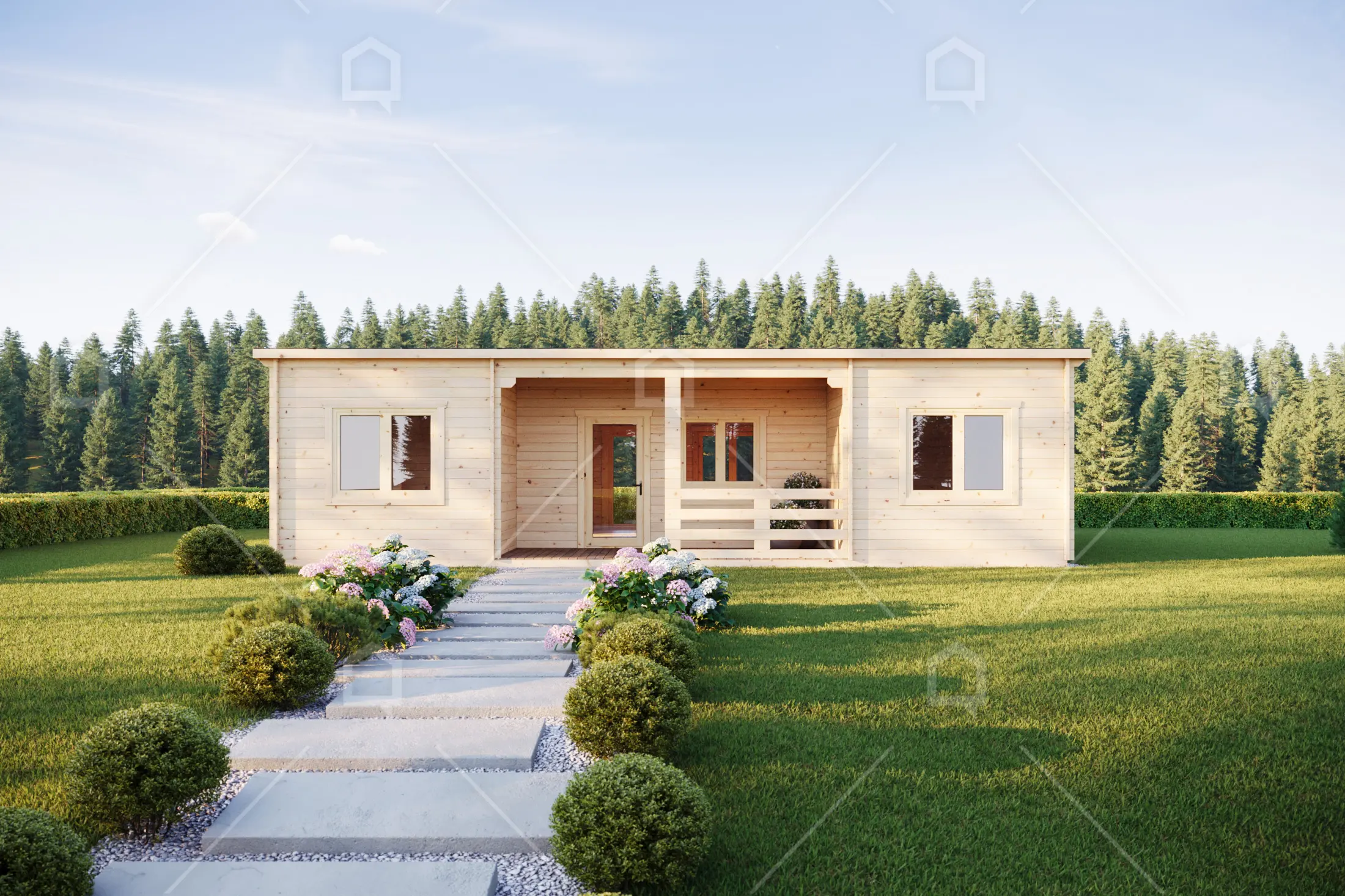 Casa prefabricada modelo Casa de madera Riga Modern de 85.6 m²