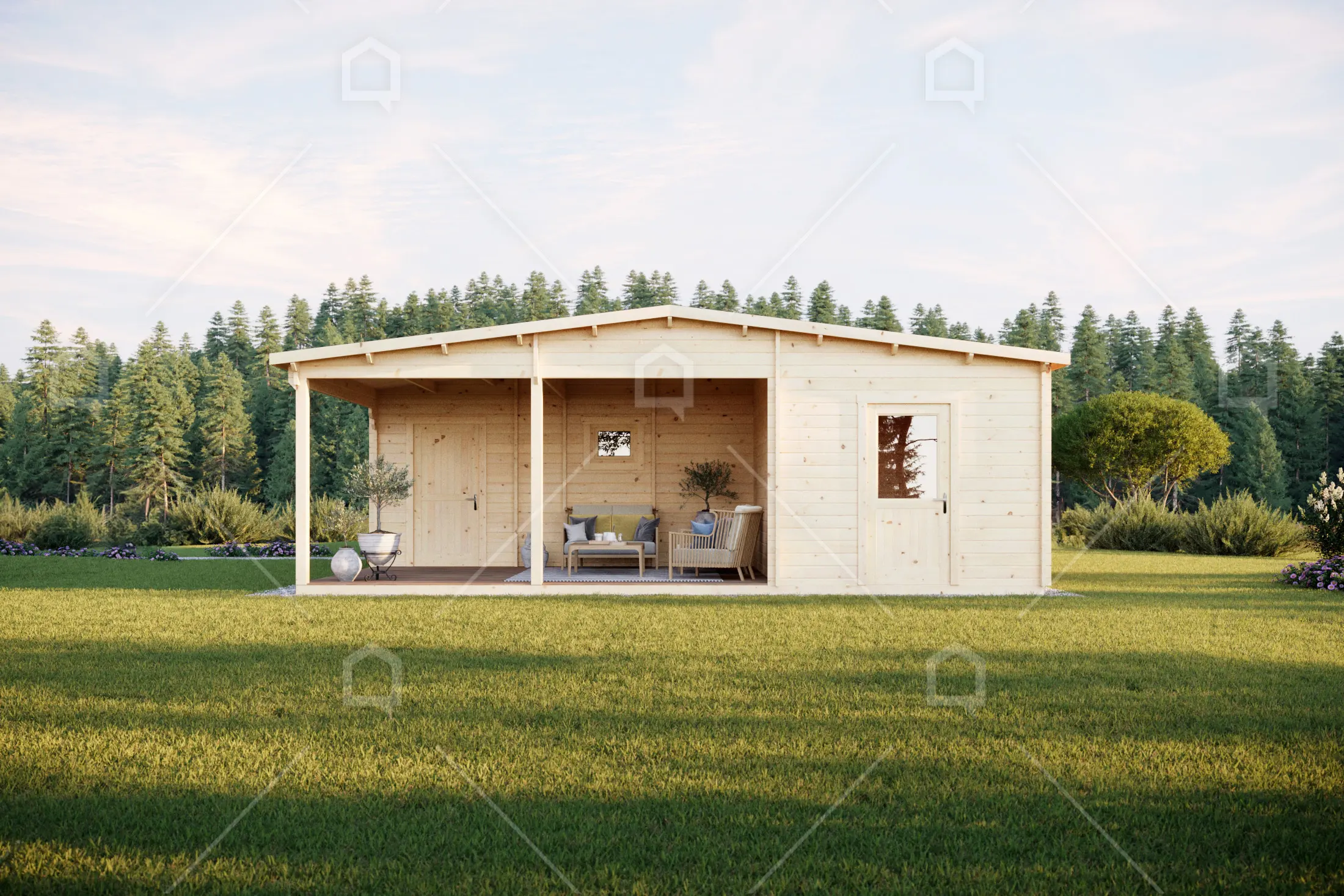 Casa prefabricada modelo Casa de madera Rio Grande de 150.1 m²
