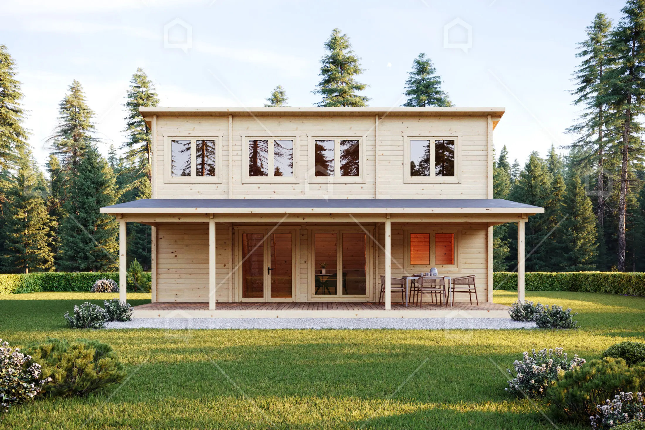 Casa prefabricada modelo Casa de madera Tallinn de 59.3 m²