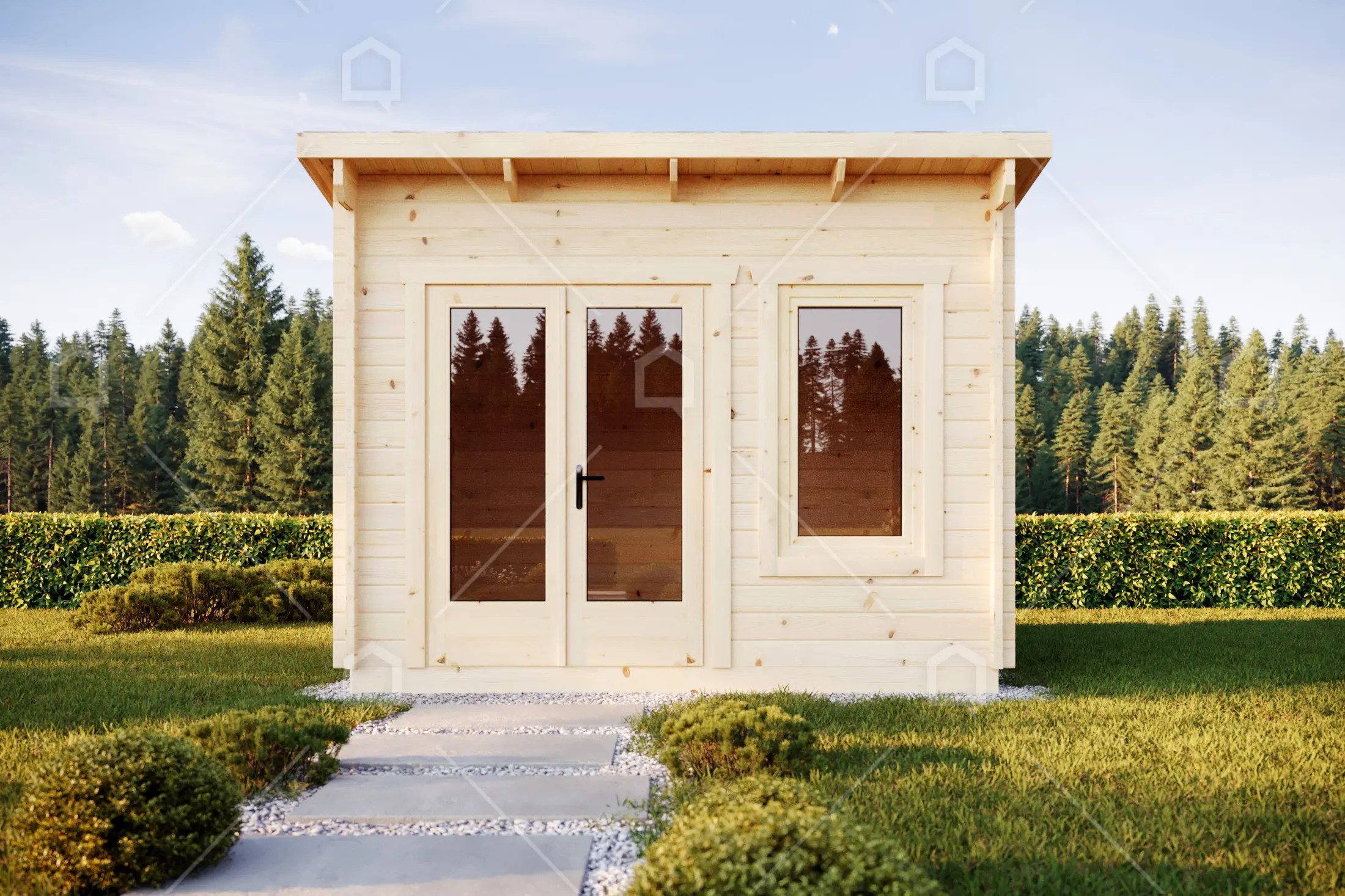 Casa prefabricada modelo Mini casa de madera Tottori de 10.1 m²