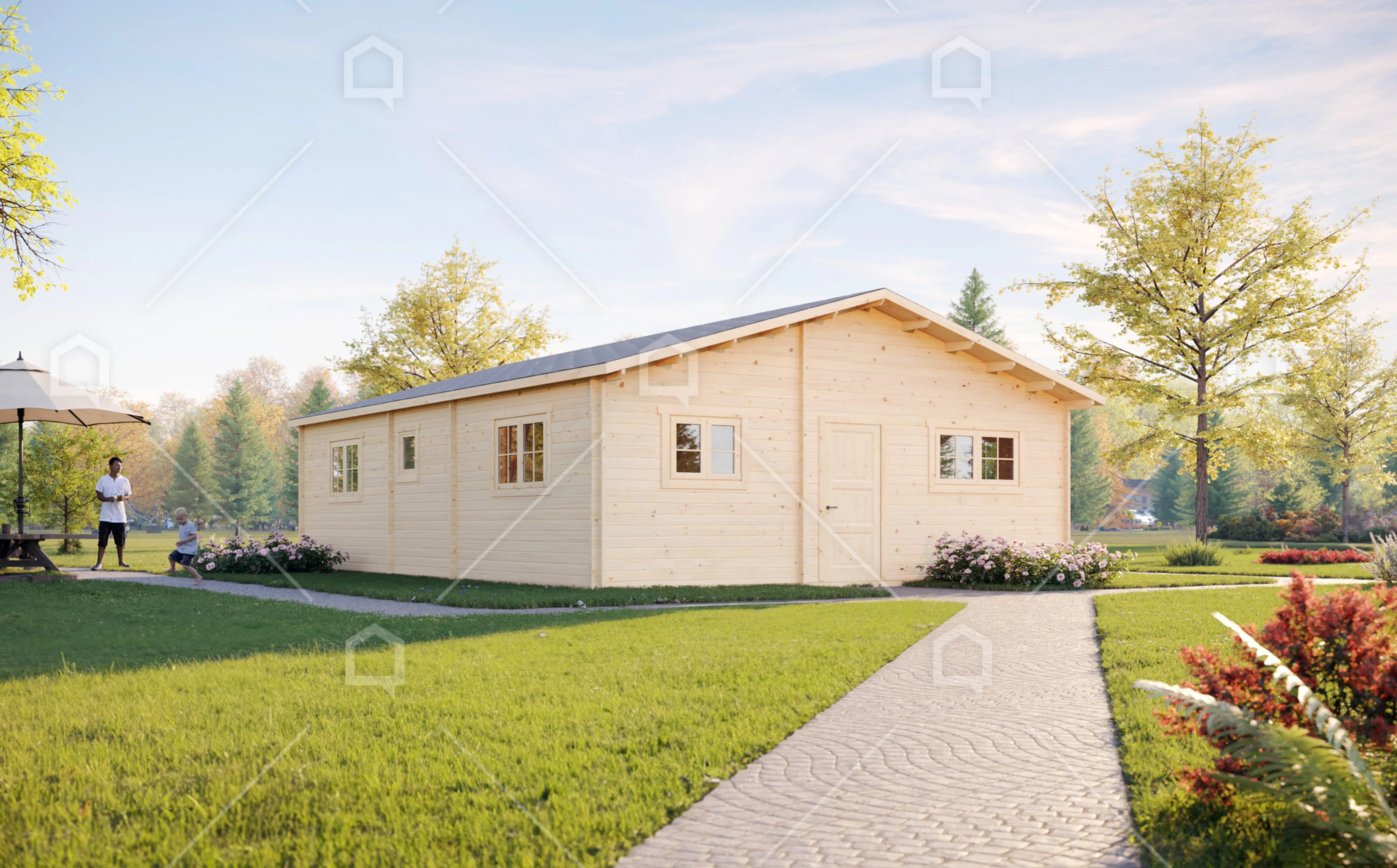 Casa prefabricada modelo Casa de madera Veleta de 71.1 m²
