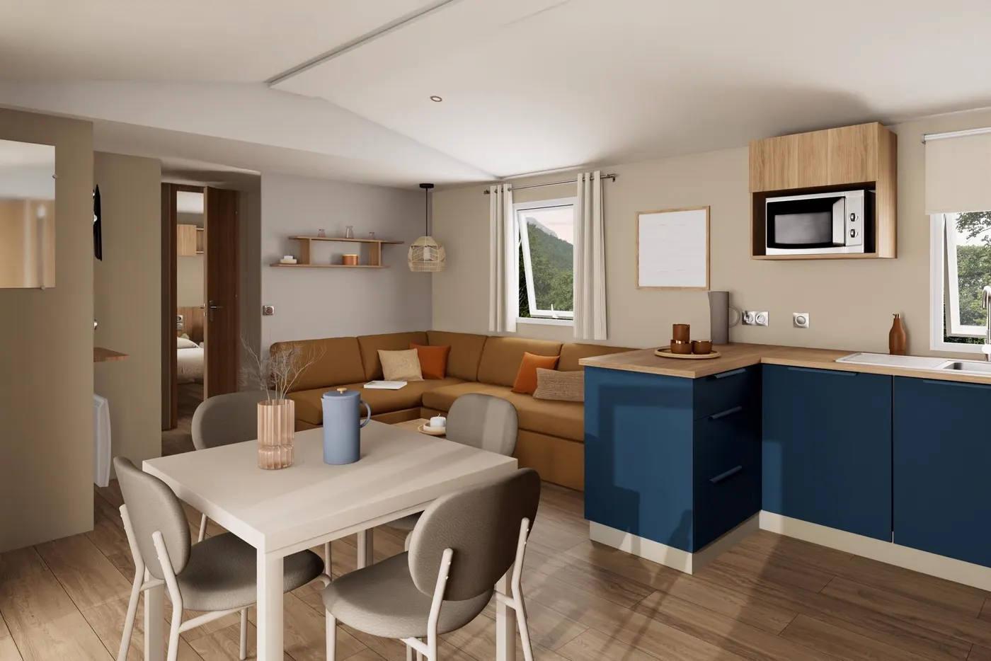 Casa prefabricada modelo Amorosa 3 de 38 m²