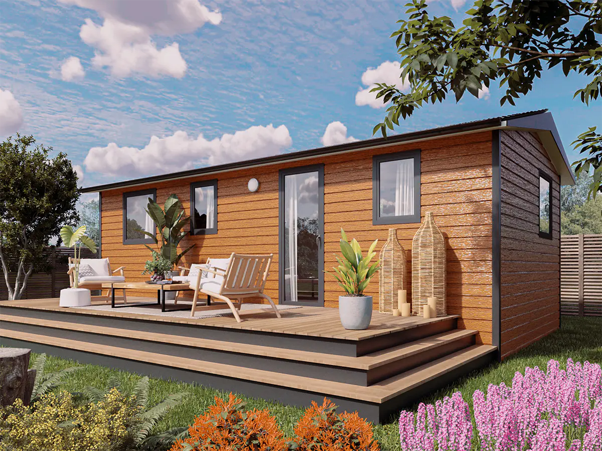 Casa prefabricada modelo Santorini 810 de 32.4 m²