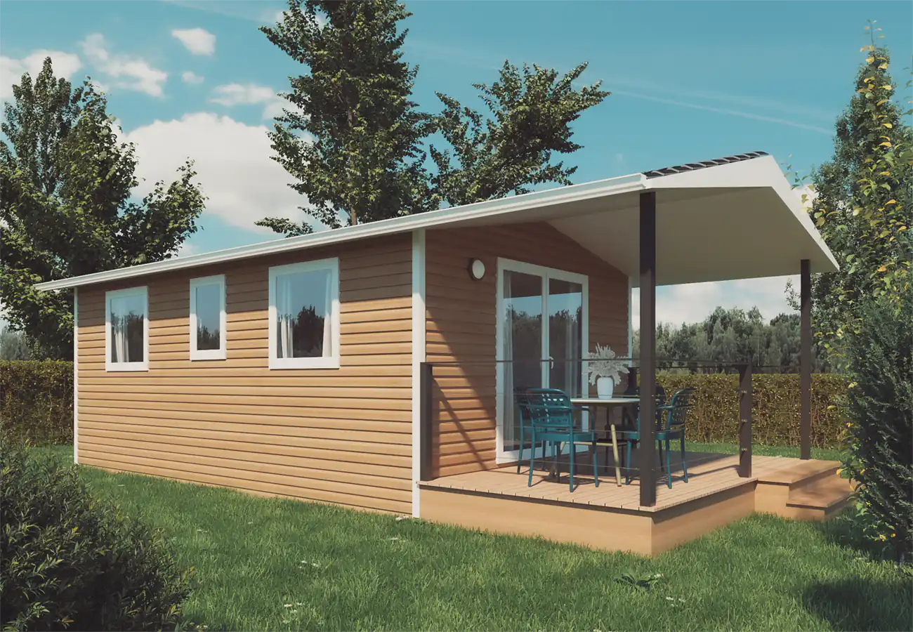 Casa prefabricada modelo Bora Bora Sunset 863 de 34.52 m²
