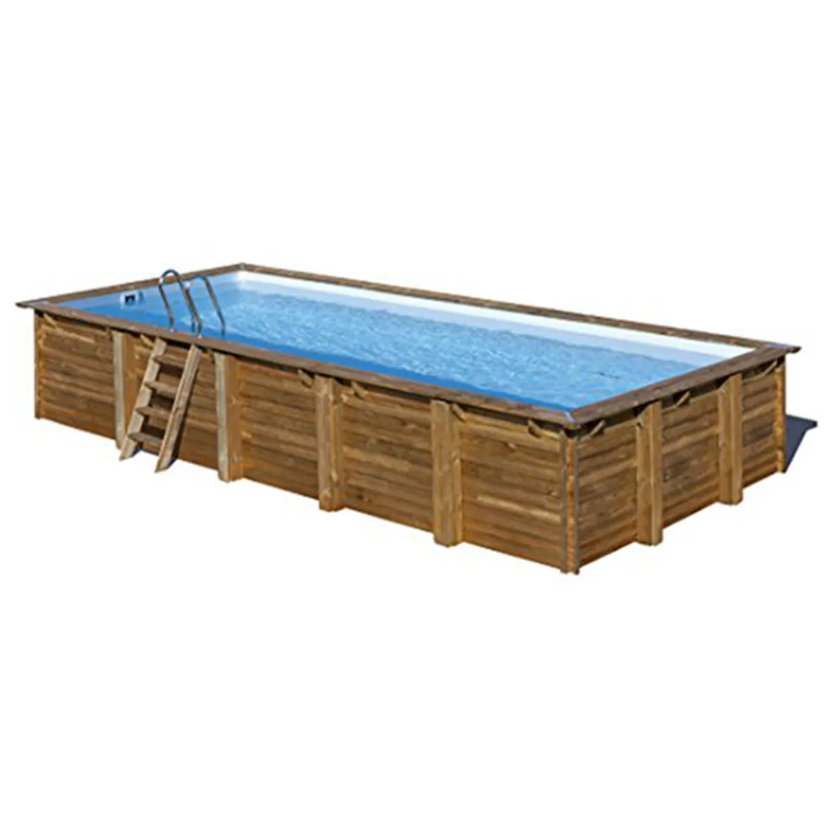 Piscina de madera Braga rectangular 8,15 x 4,20 x 1,46m