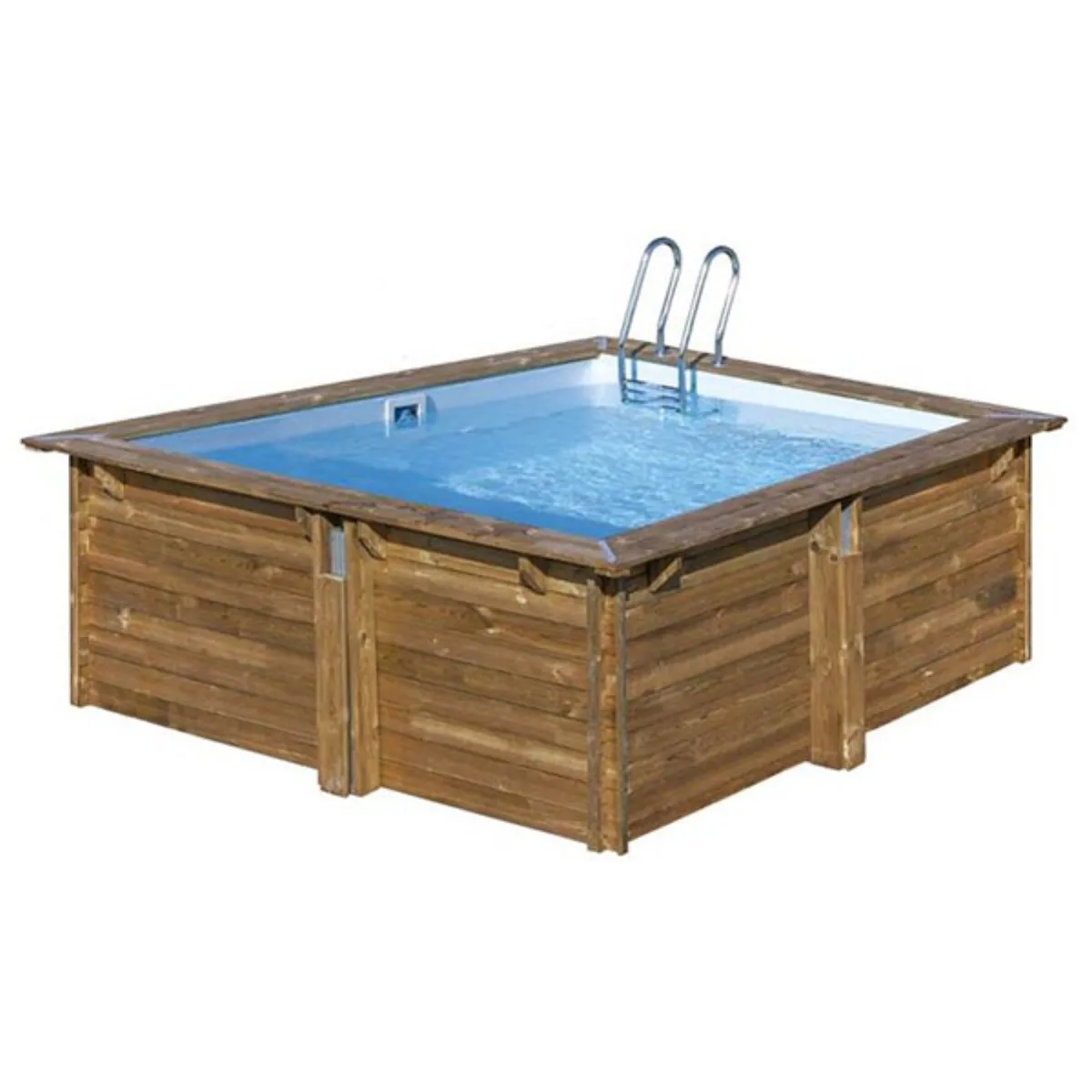 Piscina de madera Carrra cuadrada 3,05 x 3,05 x 1,19m