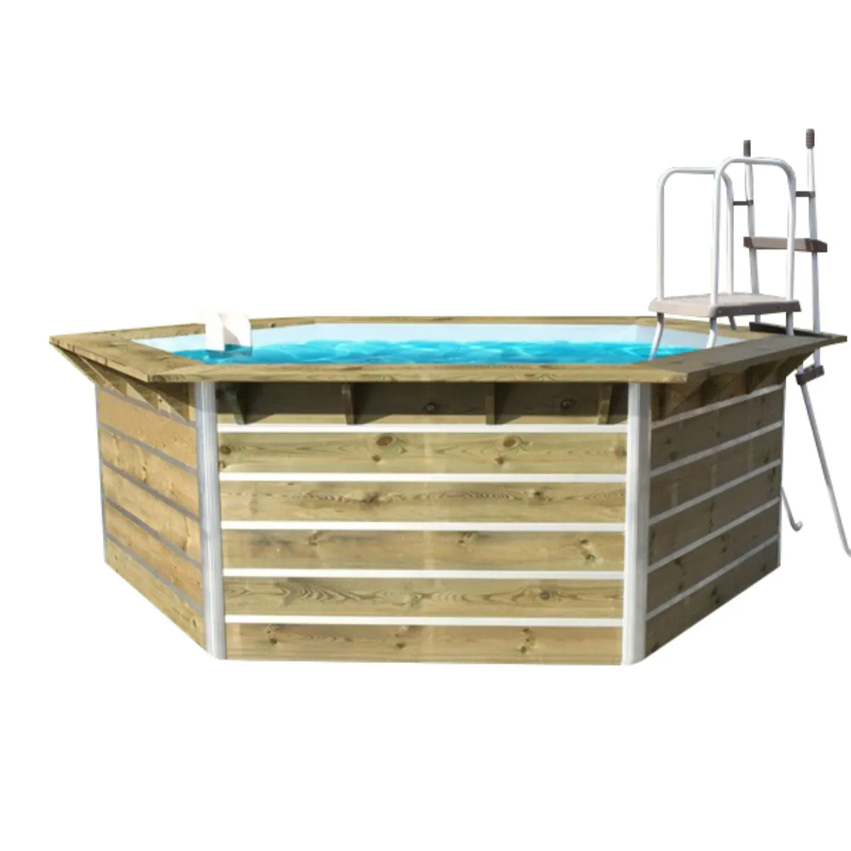 Piscina de madera CEBU 3,50m x 2,95m x 1,11m