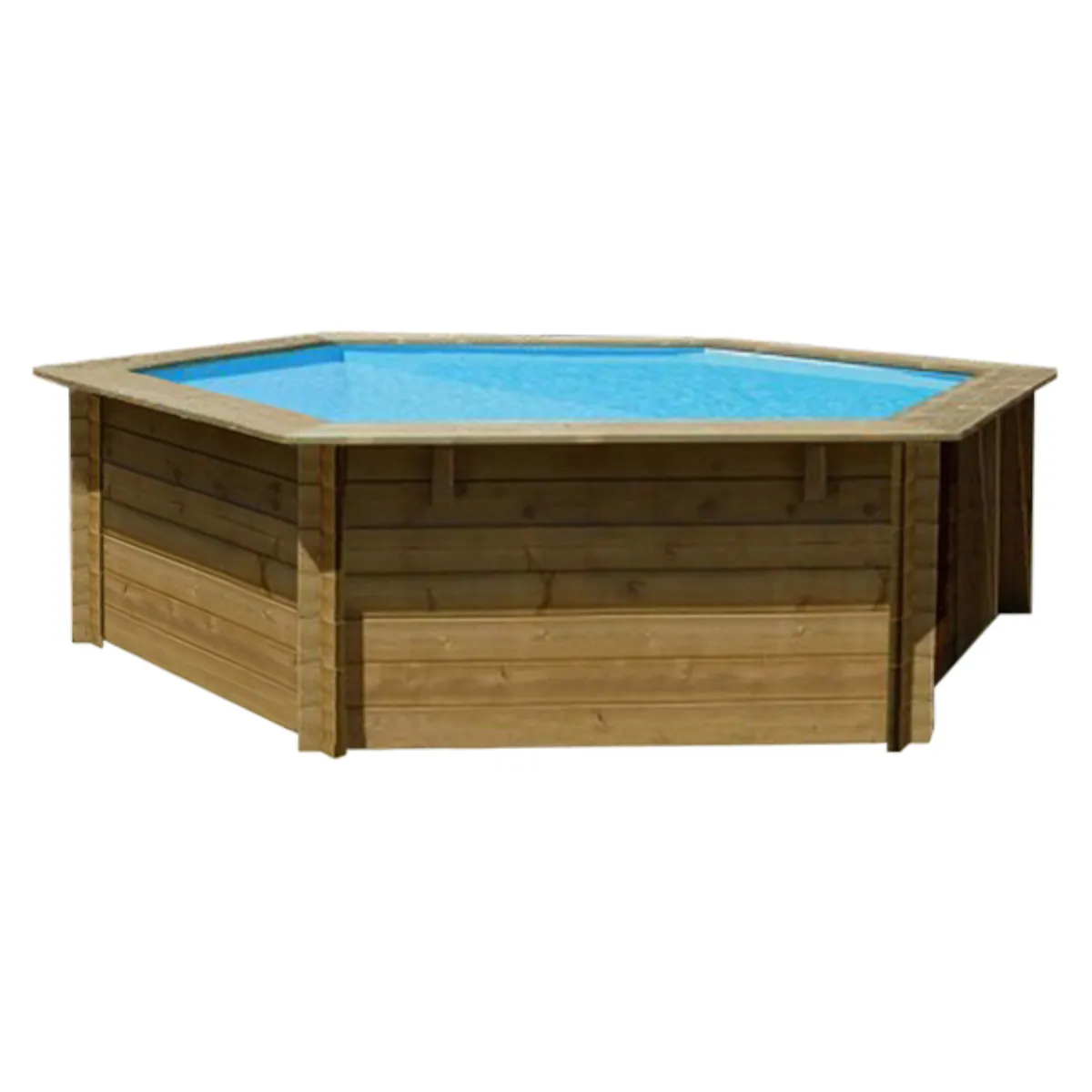 Piscina de madera Lili 1 de hexagonal de 2,95m x 1,05m