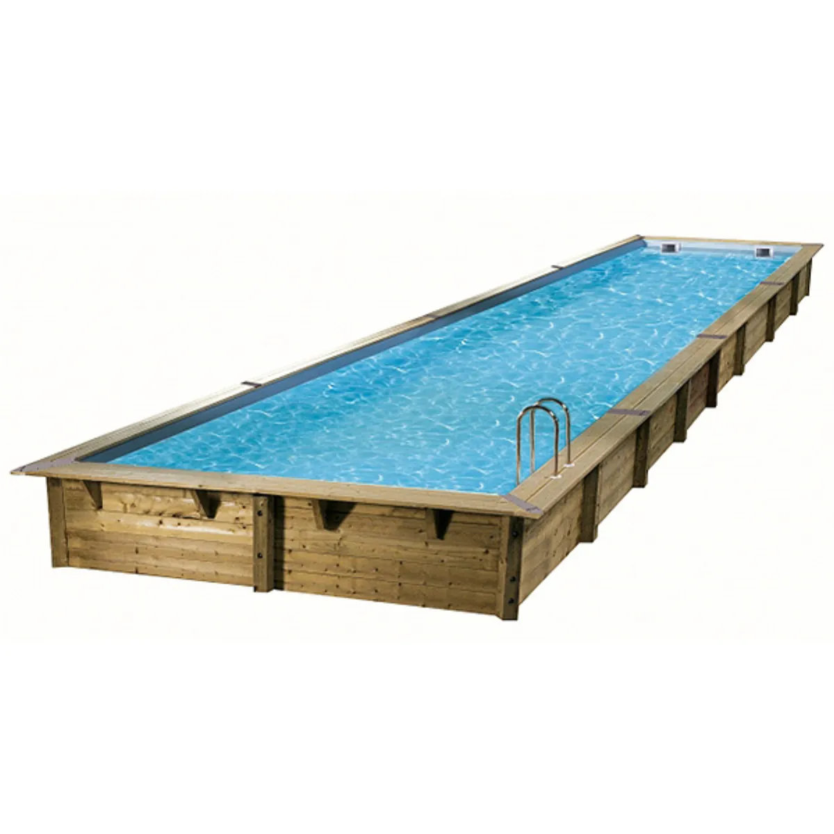 Piscina de madera Linea rectangular 15,50 x 3,50 x 1,40m