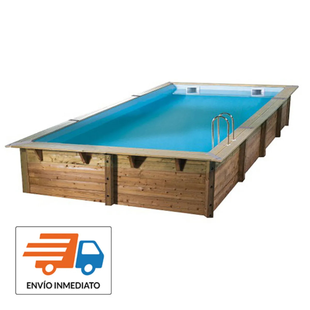 Piscina de madera Linea rectangular 6,50m x 3,50m x 1,40m
