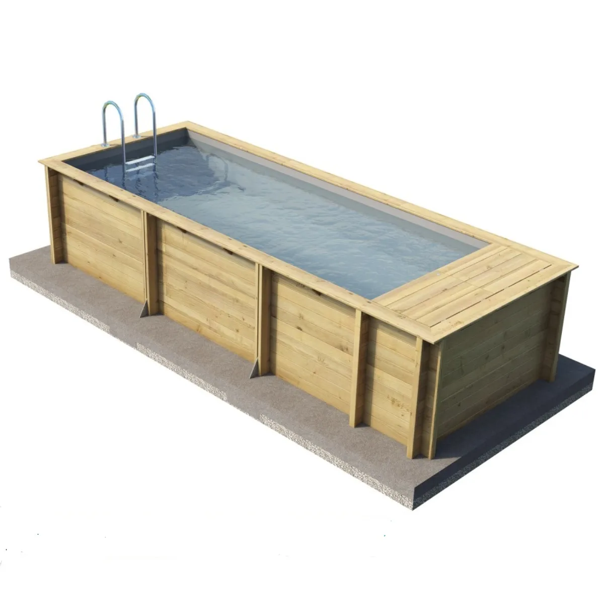 Piscina de madera POOL'N BOX 6,10m x 2,37m x 1,33m