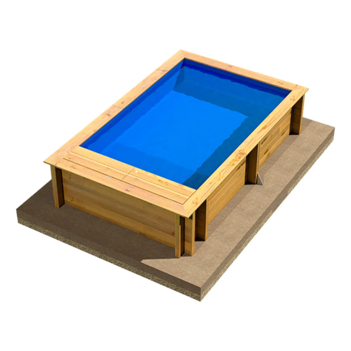 Piscina de madera Rectangular Pool'n Box Junior 3,70m x 2,40m x 0,70m