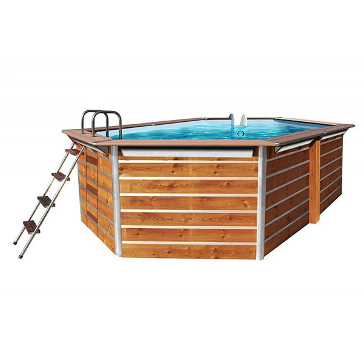 Piscina de madera Sabtang 5,10m x 3,20m x 1,29m