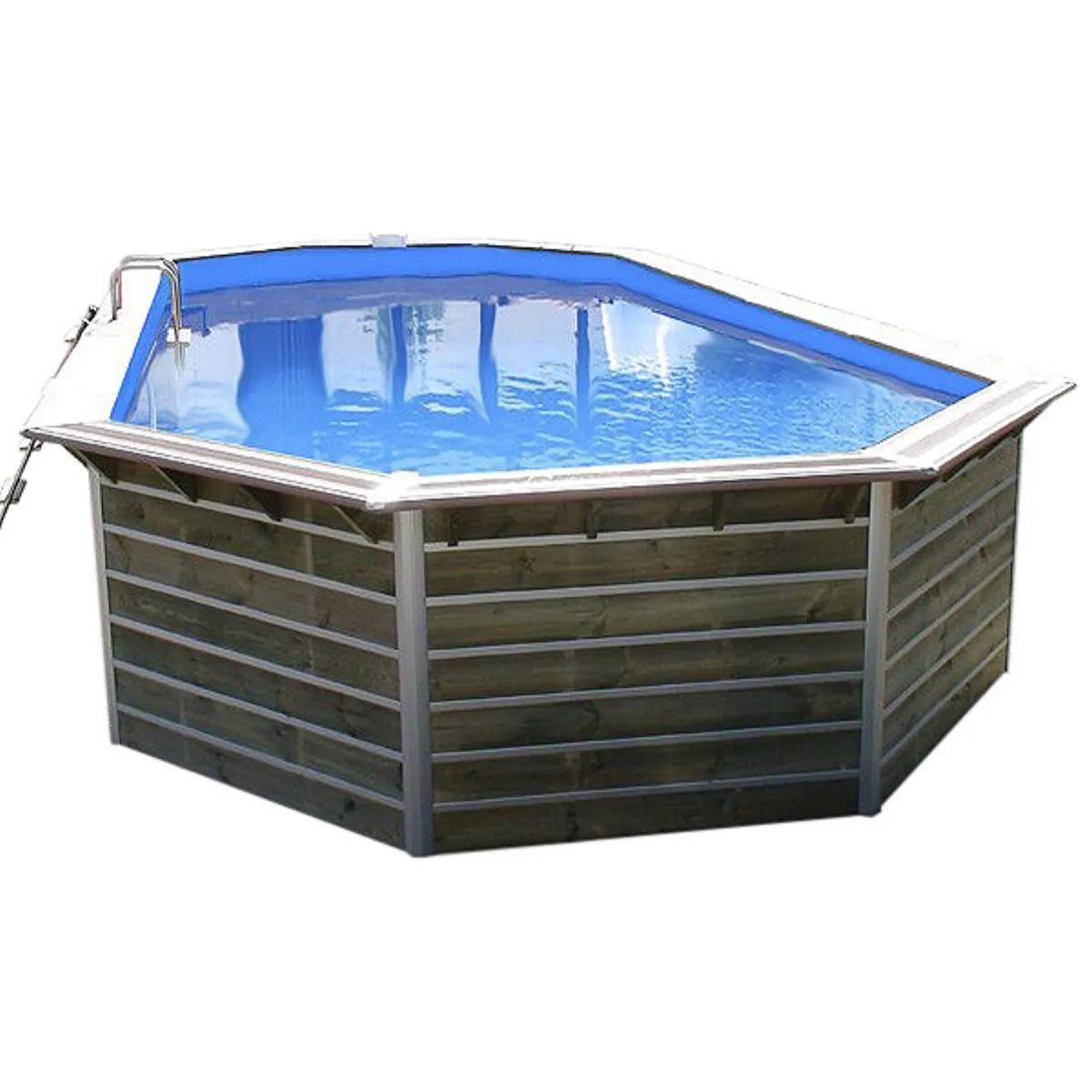 Piscina de madera Siayan 7,30 x 4,20 x 1,29m